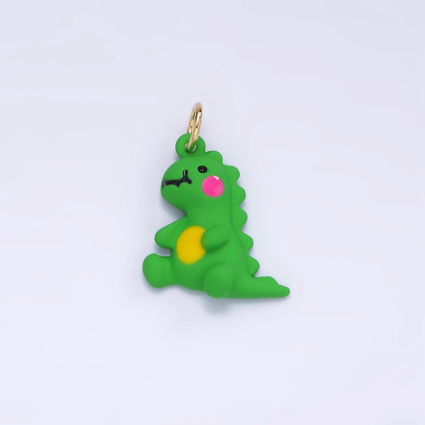 3D Cute Mini Green Tiny Dinosaur Charm Mini Dinosaur Pendants Matte T-rex Charm for Bracelet Earring Necklace Charm Supply Godzilla | AG-382