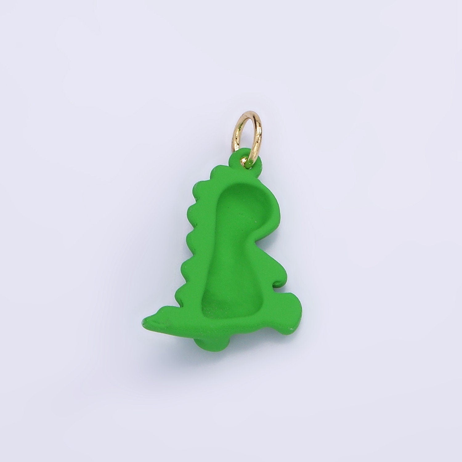 3D Cute Mini Green Tiny Dinosaur Charm Mini Dinosaur Pendants Matte T-rex Charm for Bracelet Earring Necklace Charm Supply Godzilla | AG-382