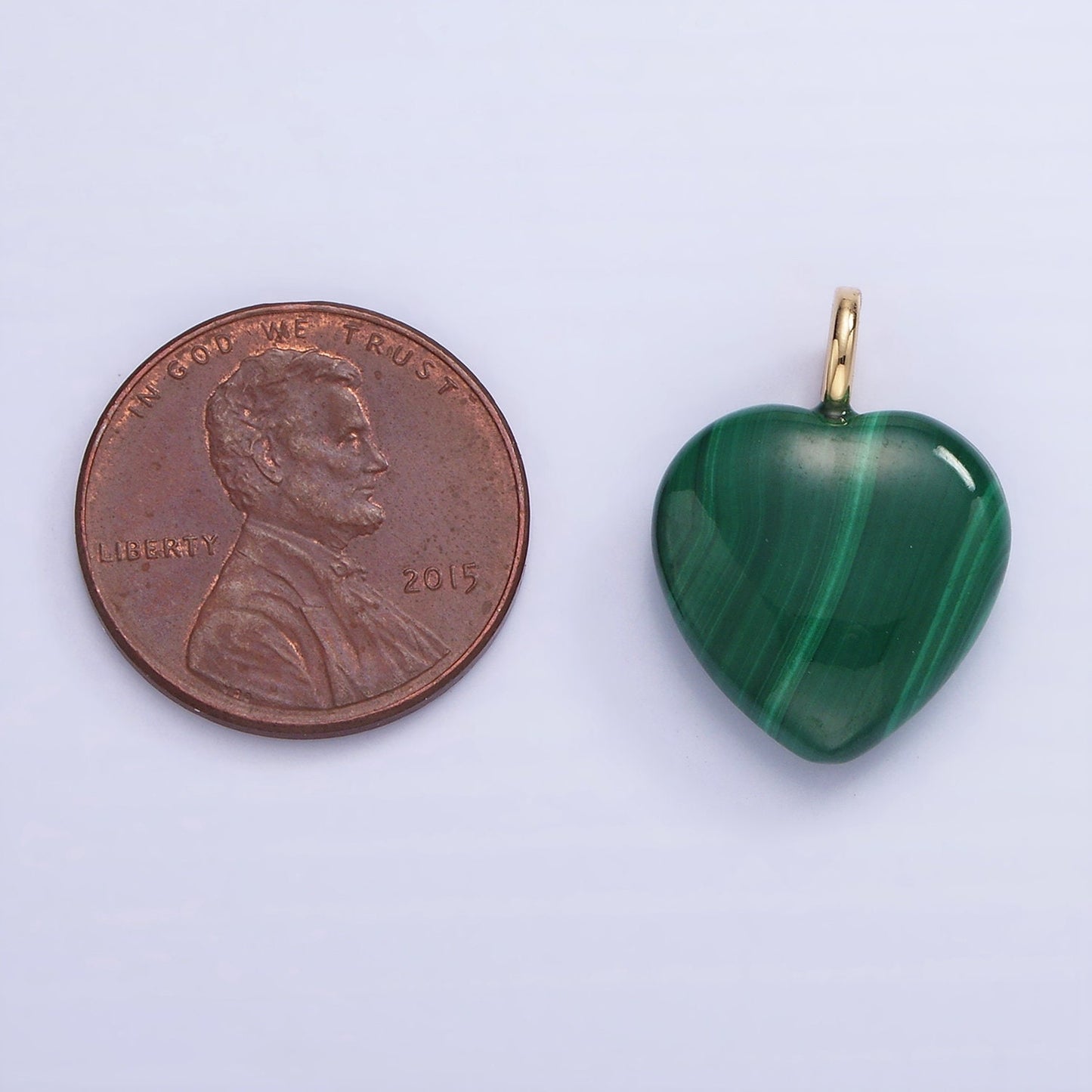 Green Malachite Heart Pendant Love Shape Malachite Stone Pendant, Green Stone E352