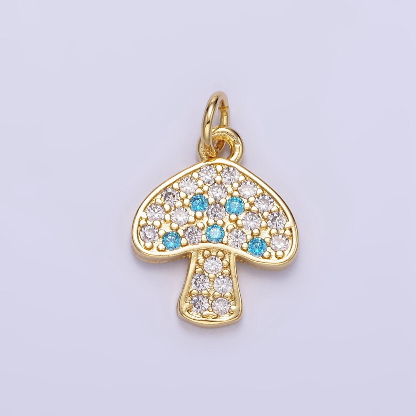 Gold Mushroom Charm 24K Gold Filled Shroomie Pendant Dainty Magic Mushroom Food Jewelry Charm Bracelet Necklace Supply E357