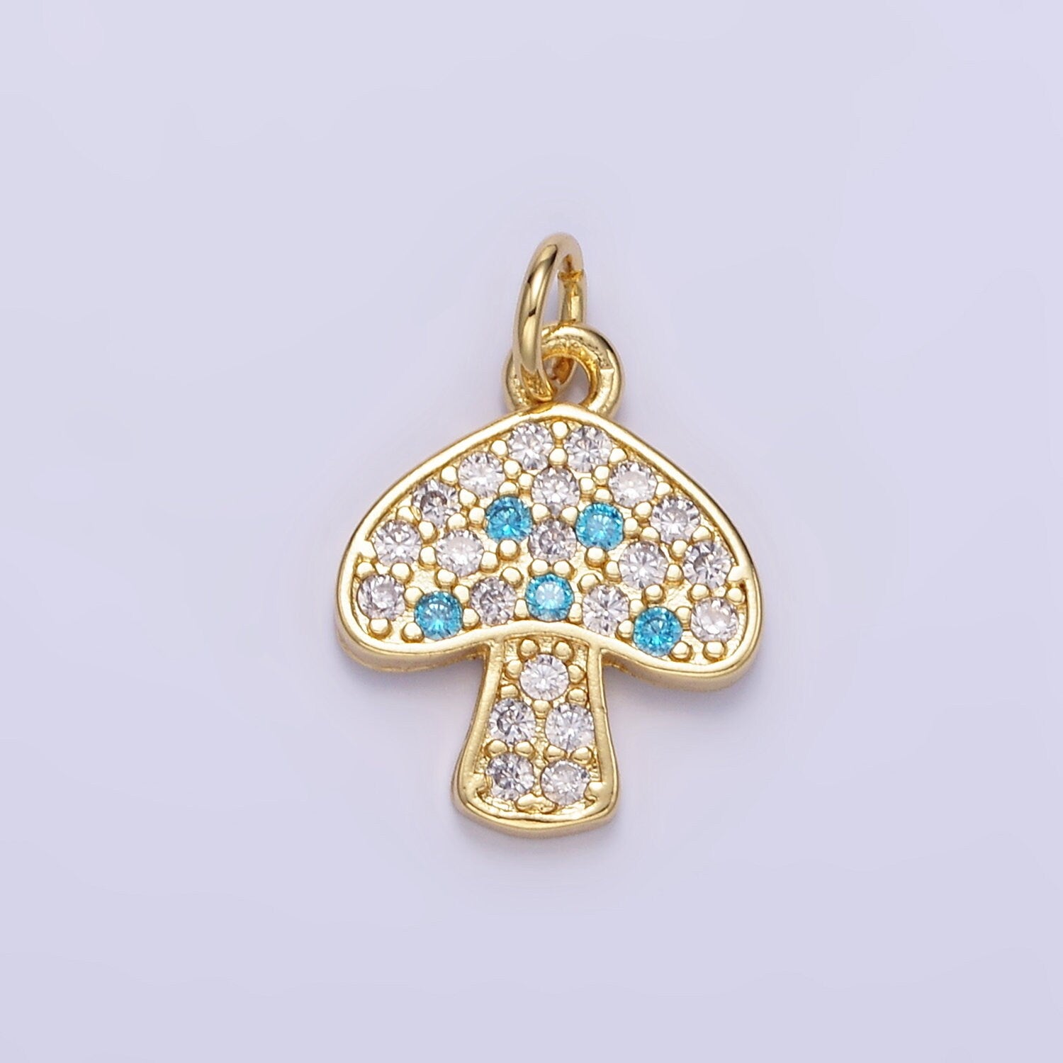 Gold Mushroom Charm 24K Gold Filled Shroomie Pendant Dainty Magic Mushroom Food Jewelry Charm Bracelet Necklace Supply E357