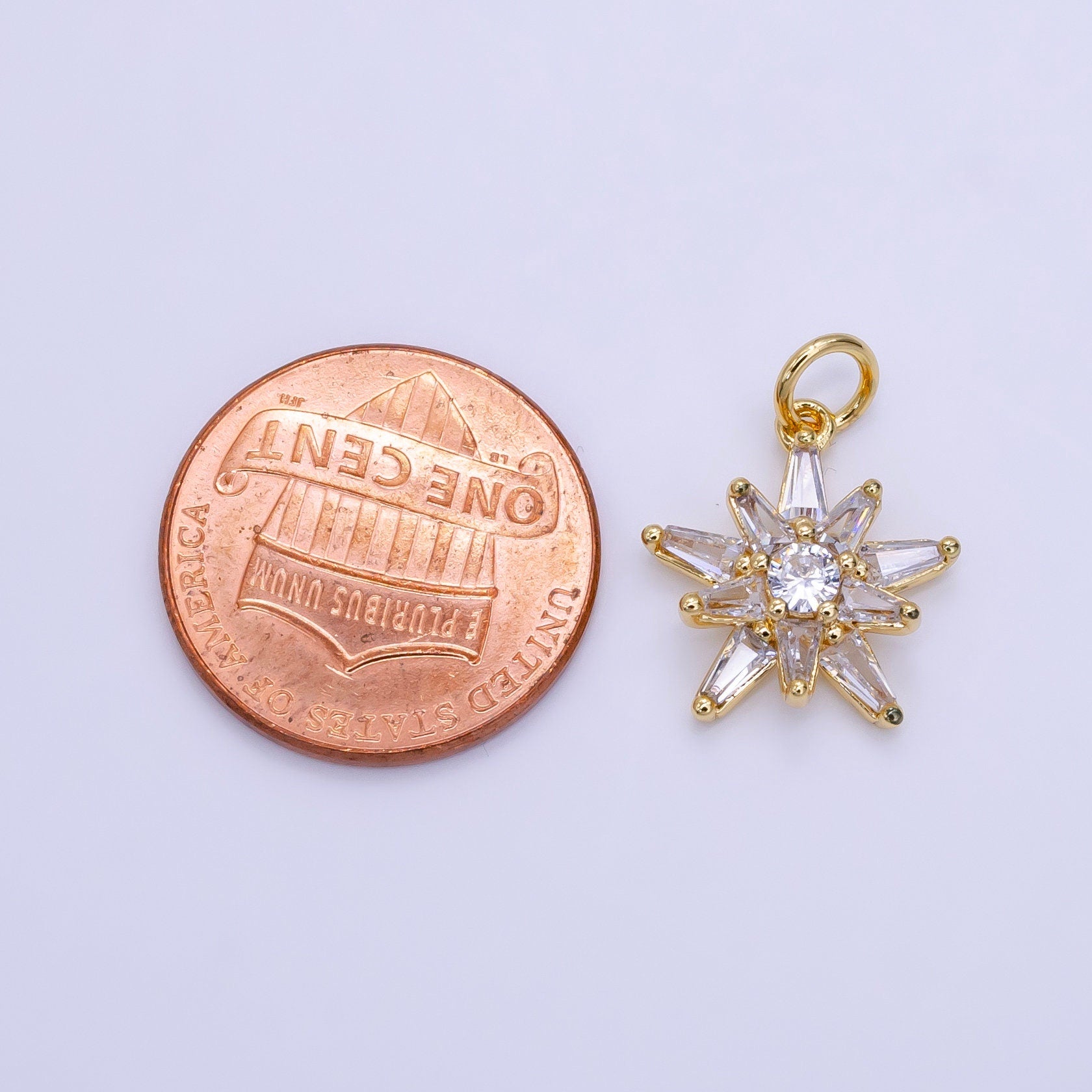 CZ Baguette Pink Star Pendant, 14K Gold Filled Star Charm, Pink Charm Dangle Charm for Celestial Minimalist Jewelry, Leo-928