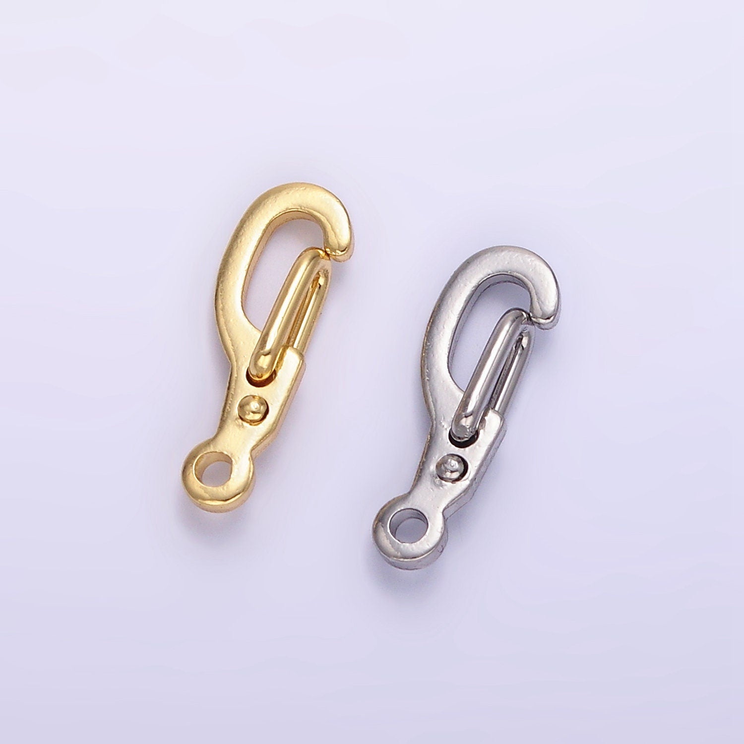 Gold Trigger Clasp Mini Silver Lobster Clasp 14mm Snap Hook Keychain Clip Z801