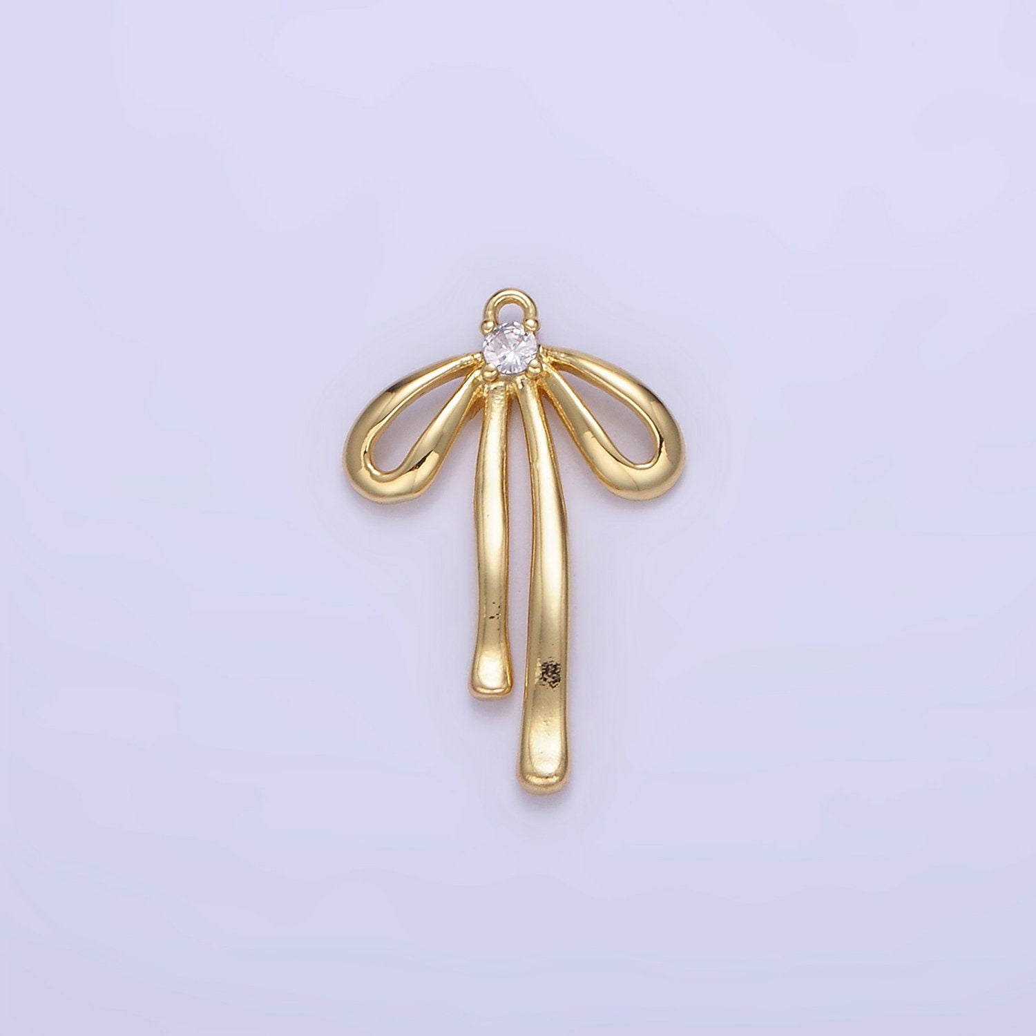 Mini Gold Bow Charms Dainty Coquette Bows Pendants for Bracelet Charm Necklace Charm Supply D-459
