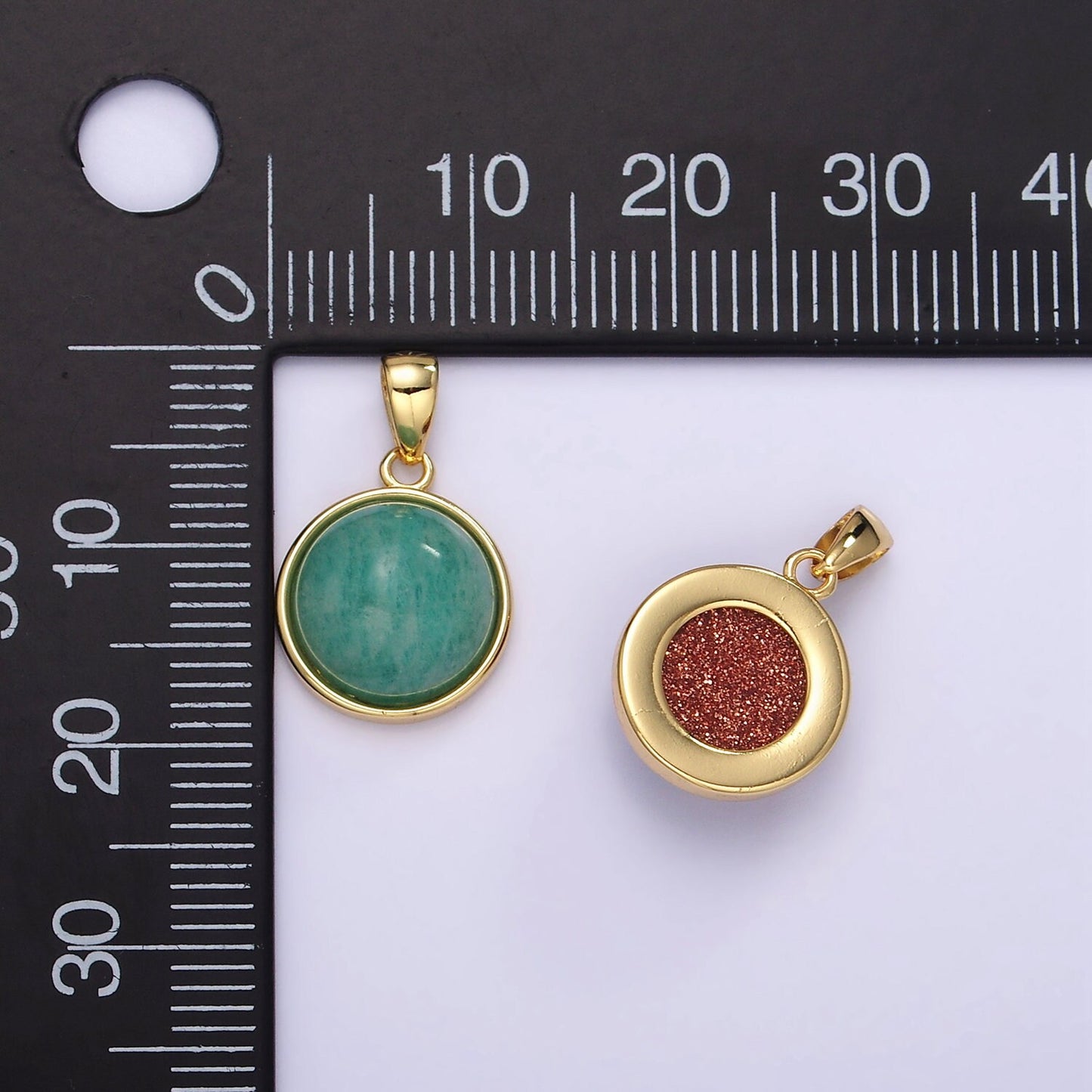 Gemstone Pendant Necklace Rose Quartz, Amethyst, Labradorite Green Jade Bezel Cut Dainty Birthstone Jewelry AA062