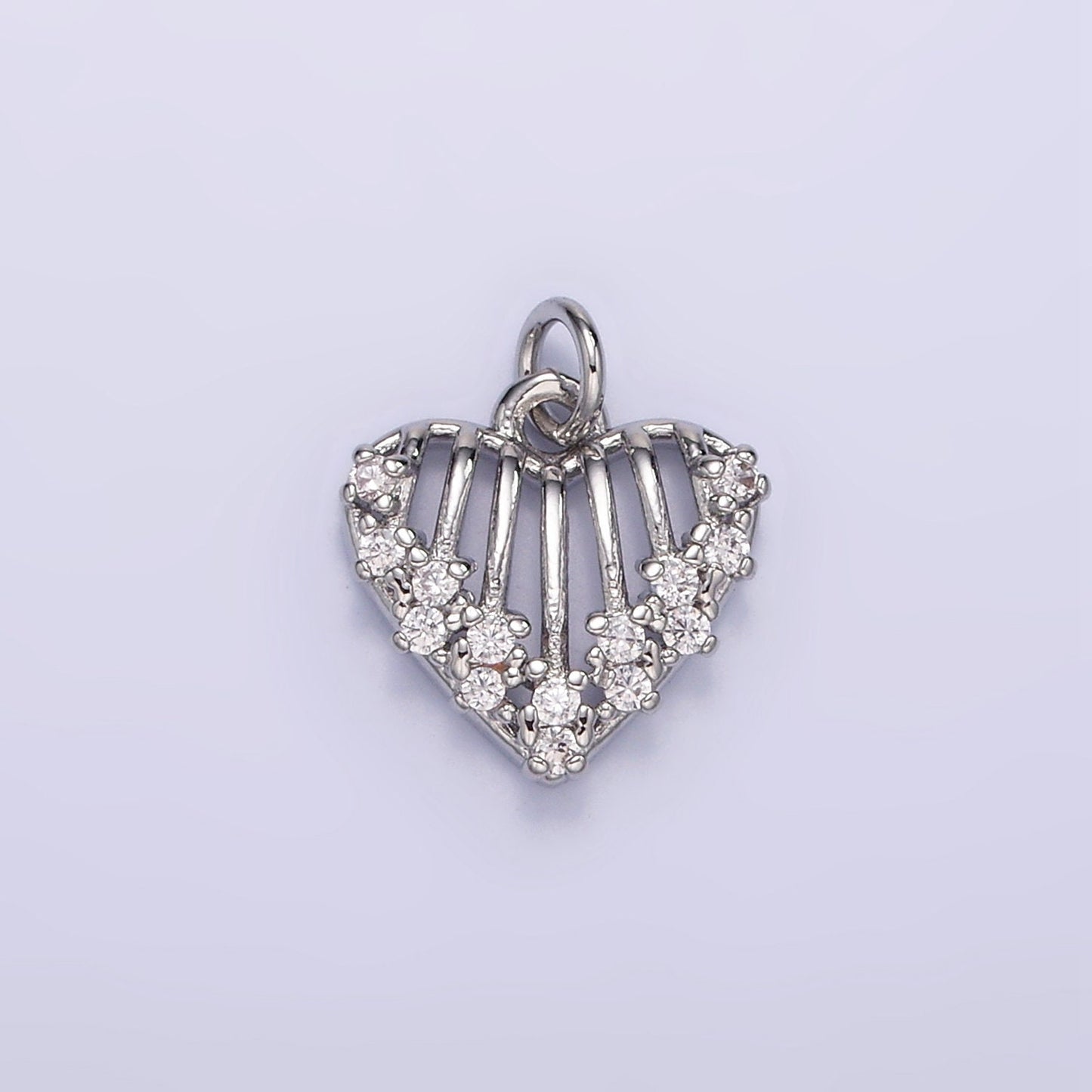 18k Gold Filled Heart Charm Micro CZ Pave Love Pendant, DIY Fashion Jewelry Making Supply for Necklace, Bracelet M115