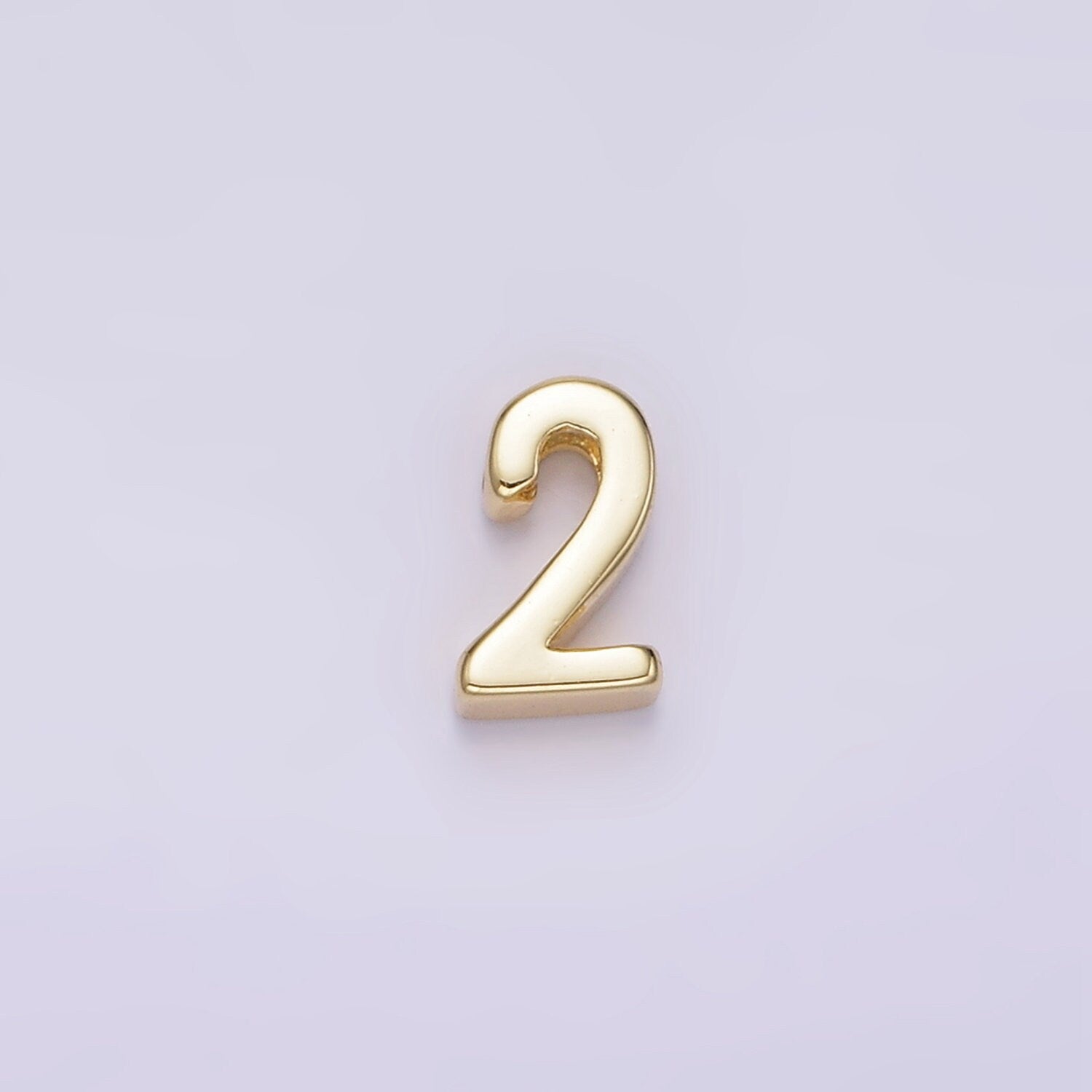 Tiny Number Bead "1" and "2" For jewelry Making | AG-830