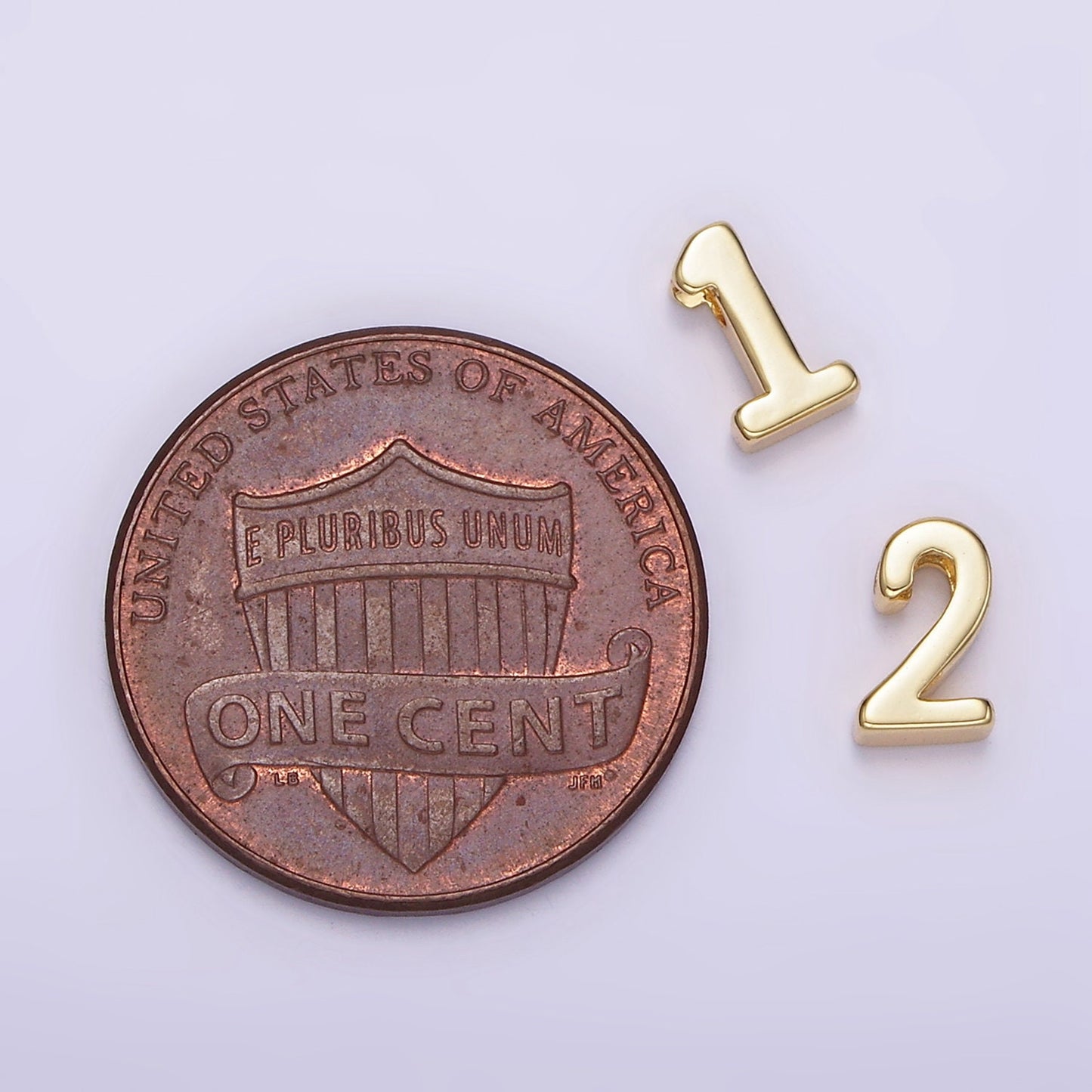 Tiny Number Bead "1" and "2" For jewelry Making | AG-830