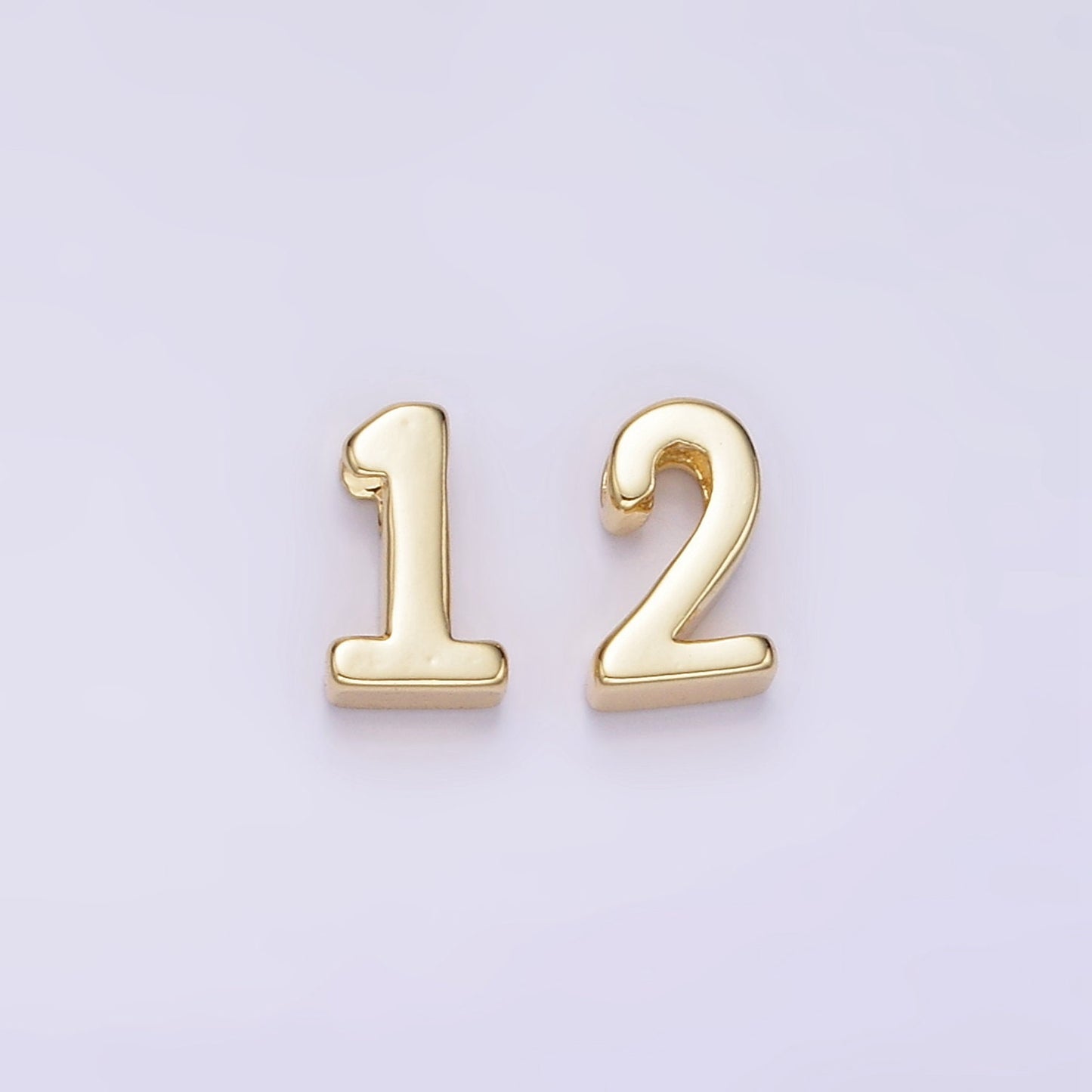 Tiny Number Bead "1" and "2" For jewelry Making | AG-830