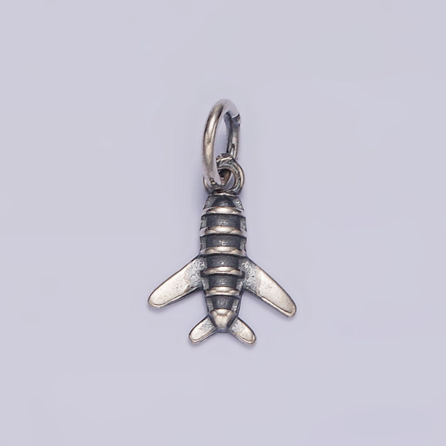 S925 Sterling Silver Flying Airplane Traveling Add-On Charm Mini Place Charm | SL-365