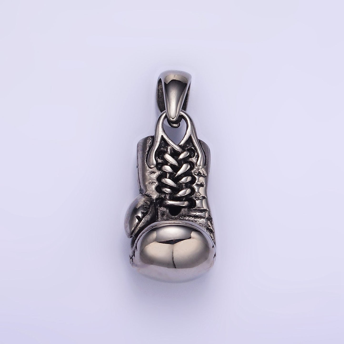 Stainless Steel Boxing Glove Charm Sport Olympic Pendant Game Day Statement Necklace Charm Inspired | P-1444