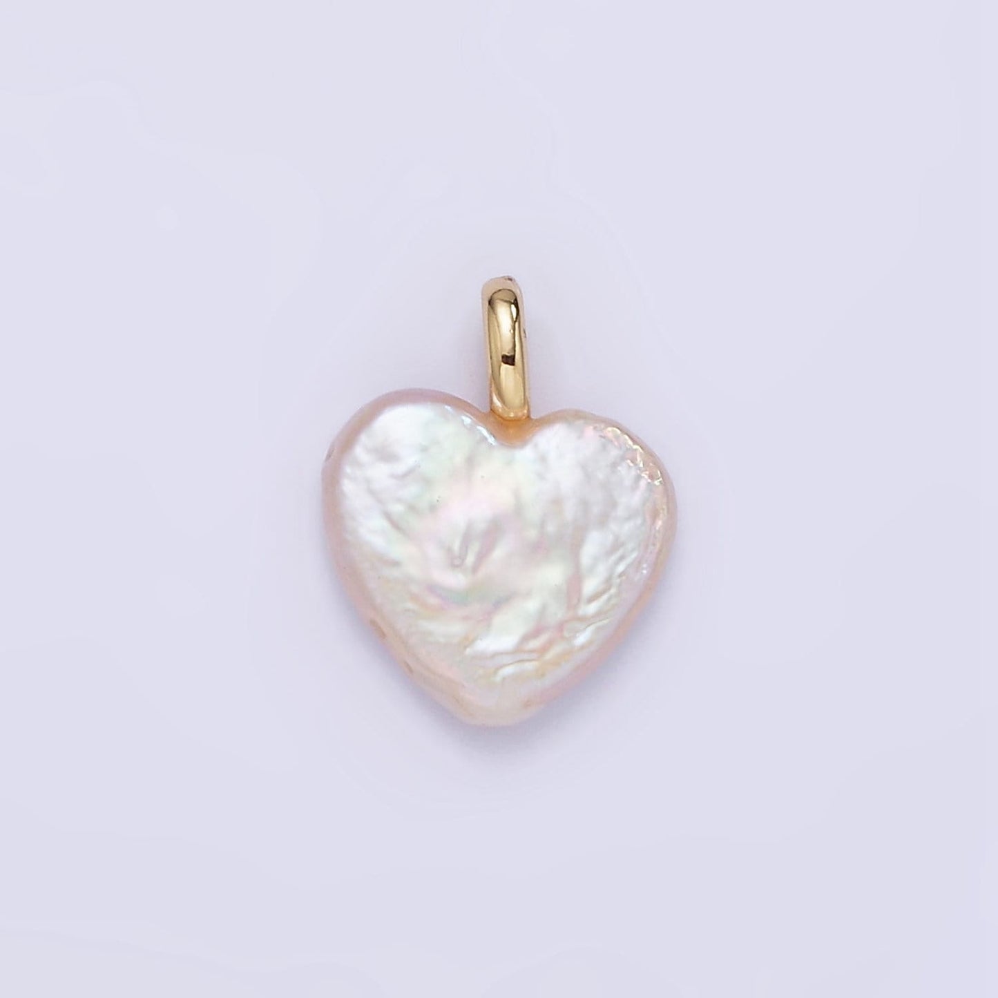 Dainty Heart Pearls Charm Gold White Baroque Freshwater Pearls For Necklace Bracelet Earring Wedding Jewelry Making Minimalist P1855