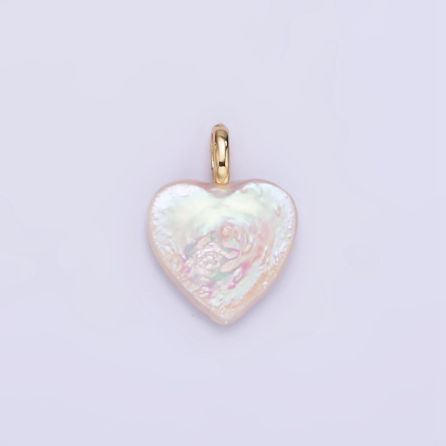 Dainty Heart Pearls Charm Gold White Baroque Freshwater Pearls For Necklace Bracelet Earring Wedding Jewelry Making Minimalist P1855