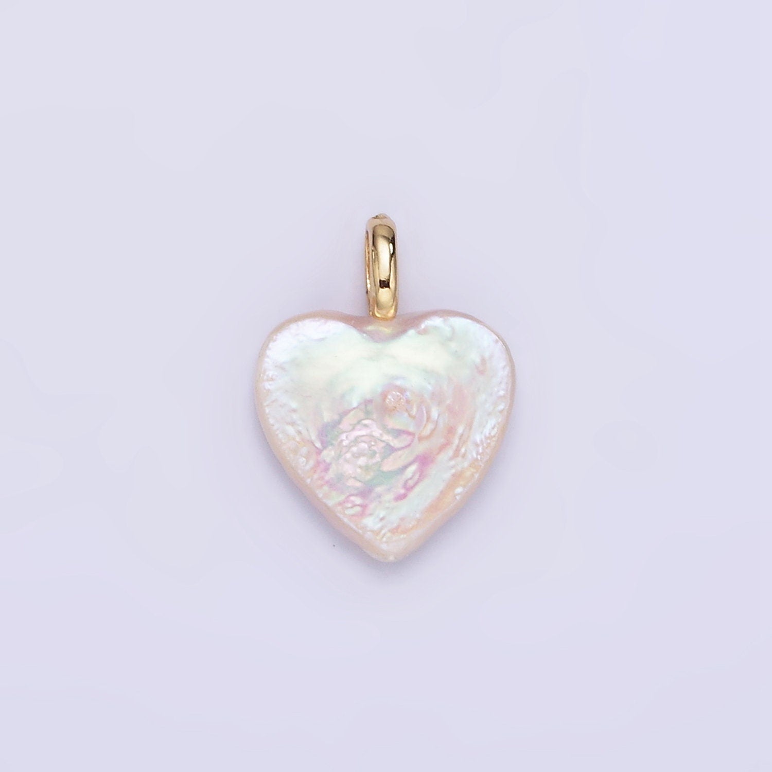 Dainty Heart Pearls Charm Gold White Baroque Freshwater Pearls For Necklace Bracelet Earring Wedding Jewelry Making Minimalist P1855