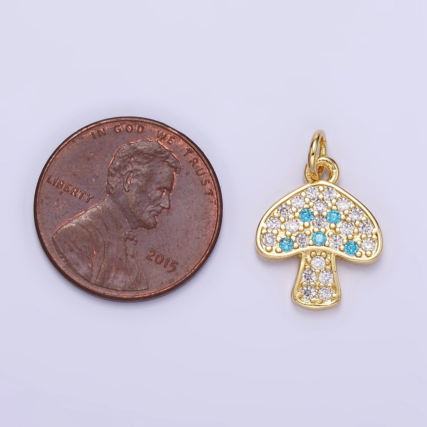 Gold Mushroom Charm 24K Gold Filled Shroomie Pendant Dainty Magic Mushroom Food Jewelry Charm Bracelet Necklace Supply E357