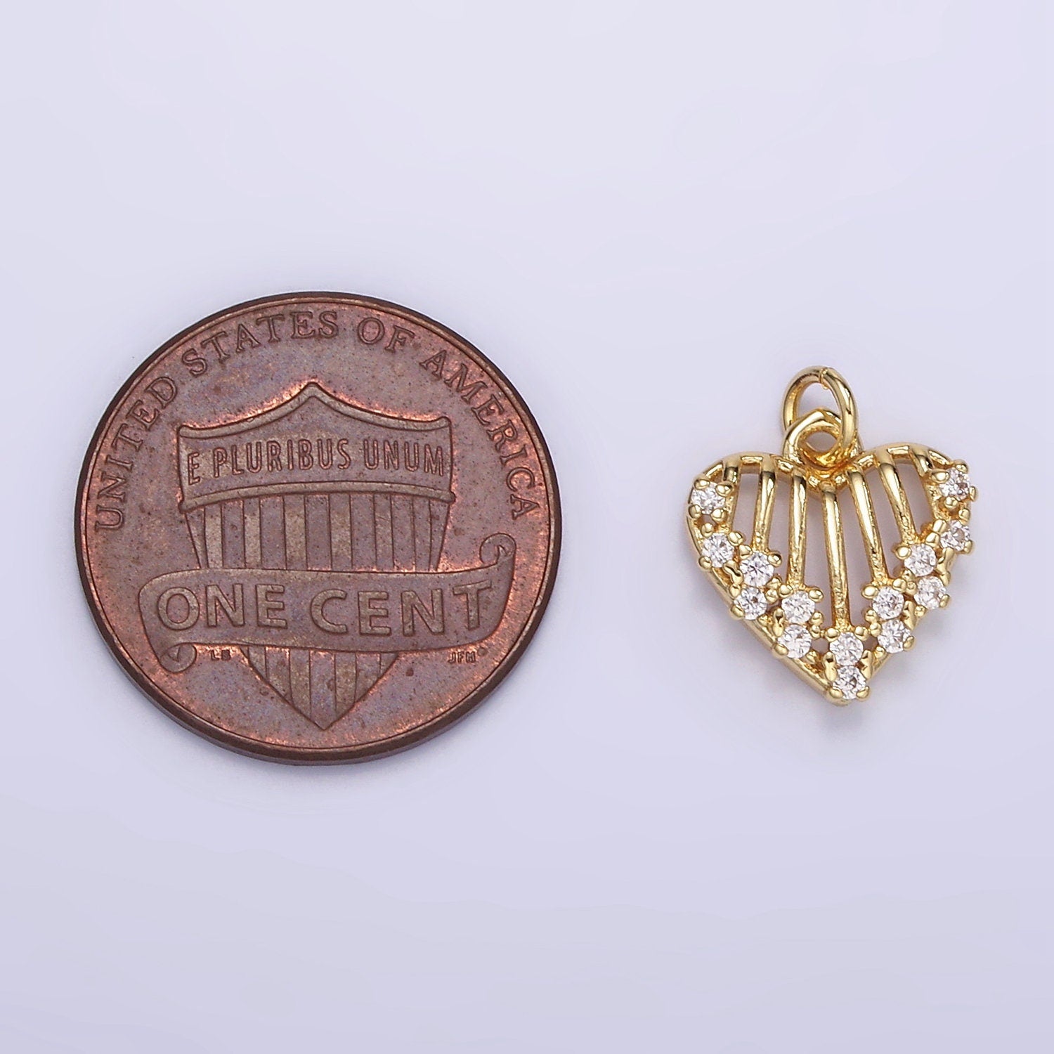 18k Gold Filled Heart Charm Micro CZ Pave Love Pendant, DIY Fashion Jewelry Making Supply for Necklace, Bracelet M115