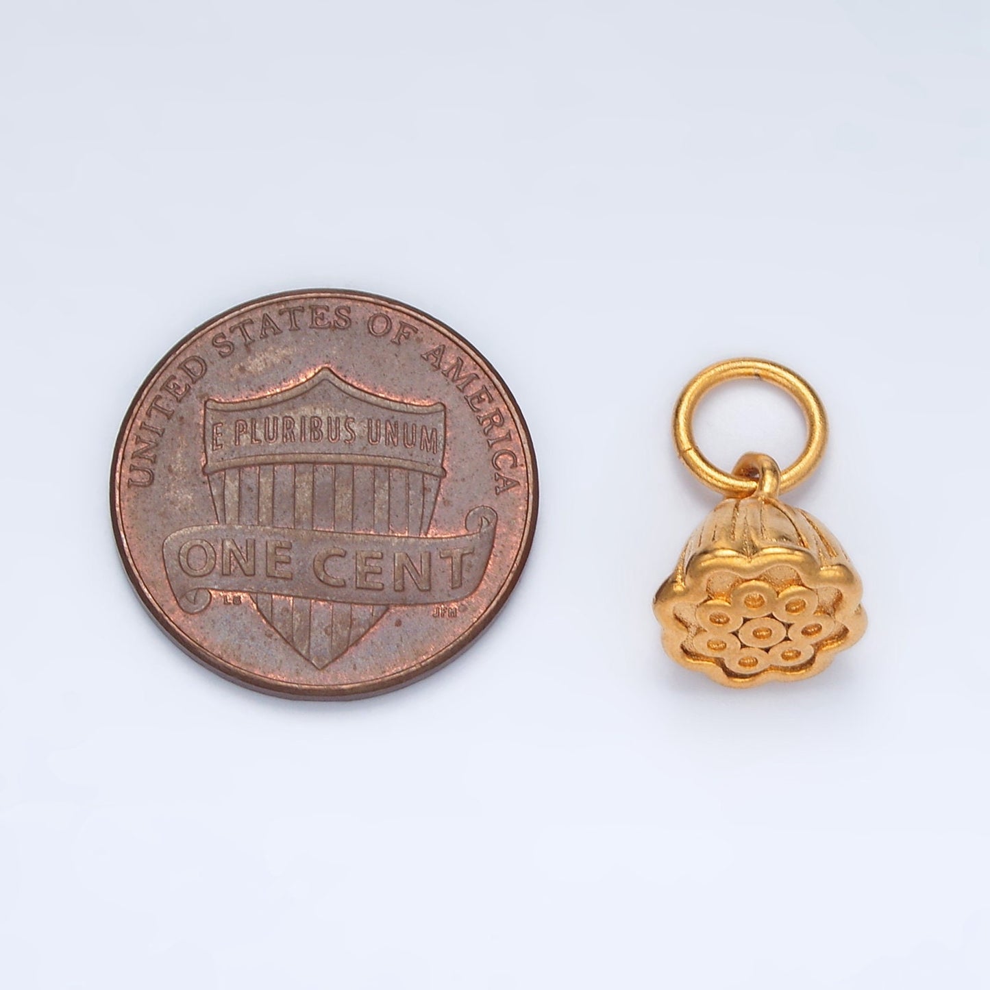 24K Gold Filled Vintage Design Bee Hive Charm AG868