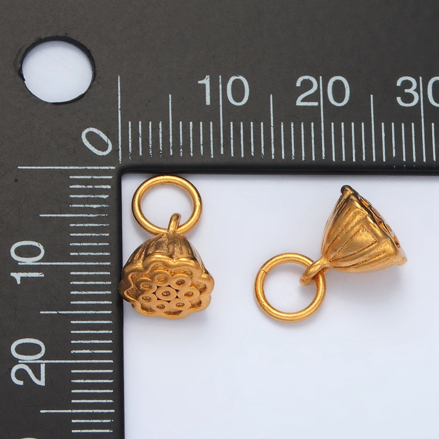 24K Gold Filled Vintage Design Bee Hive Charm AG868