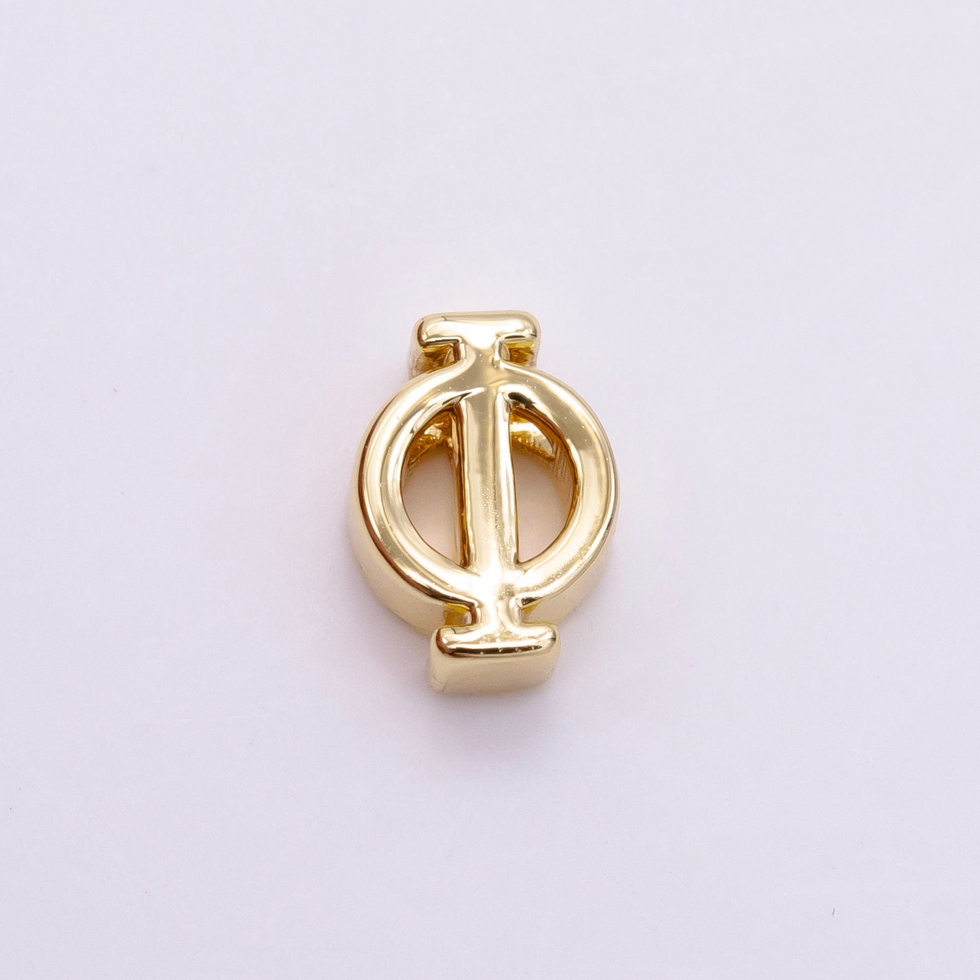 Dainty Gold Fill Greek Letters Charm Sorority Fraternity Greek Letters Beads Gamma Omega Pi Delta Phi Greek Alphabet Initial Charm B896