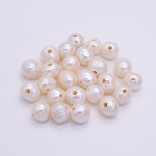1x Potato Nugget Pearl A Quality Round Freshwater Pearl with 2.5mm Hole for Earring Bracelet Necklace Component Jewelry Making P1759