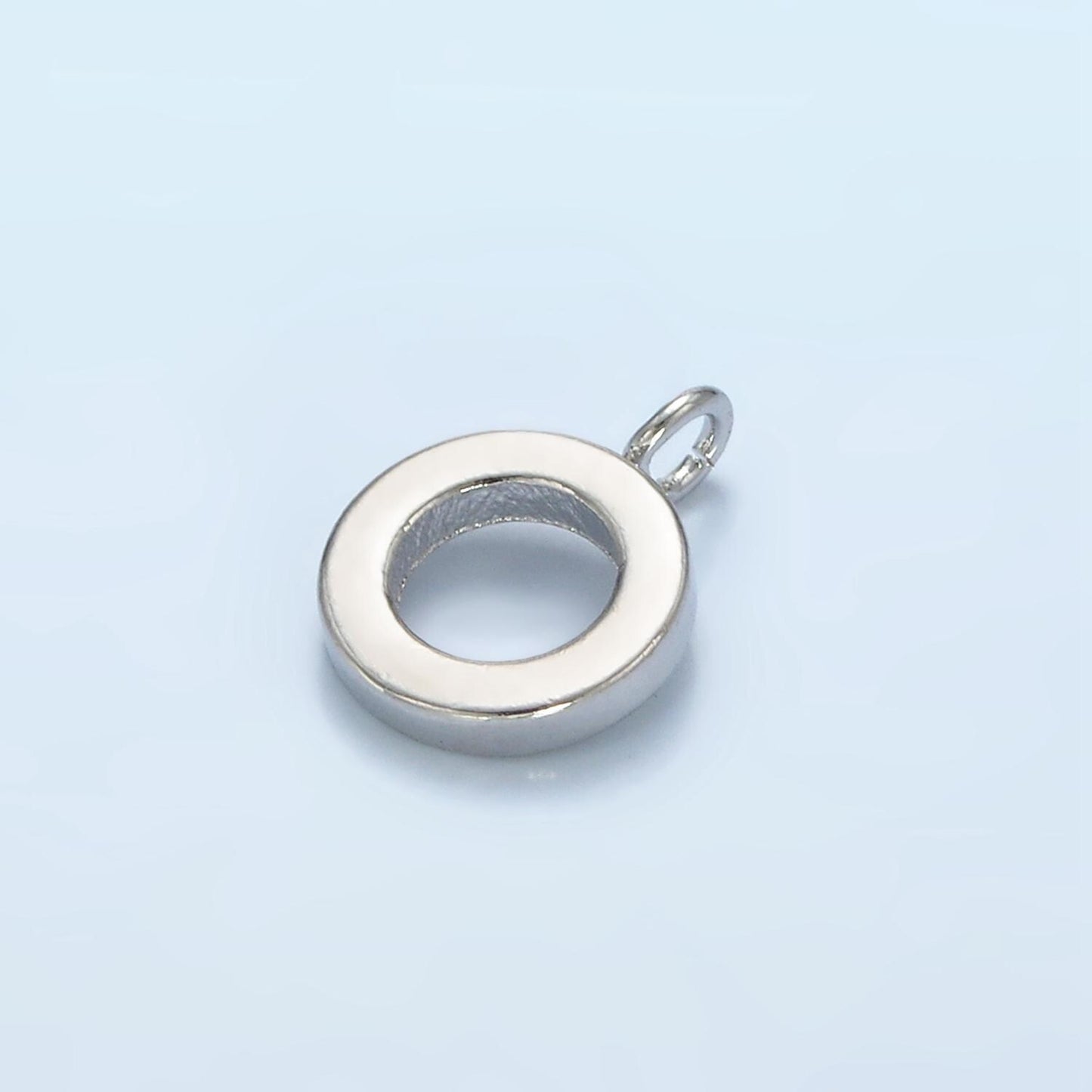 Gold Silver Bail Charm Holder Spacer with Loop Round Bead Spacer with Open Link for Cord Slider Bails Spacer Ring Z856