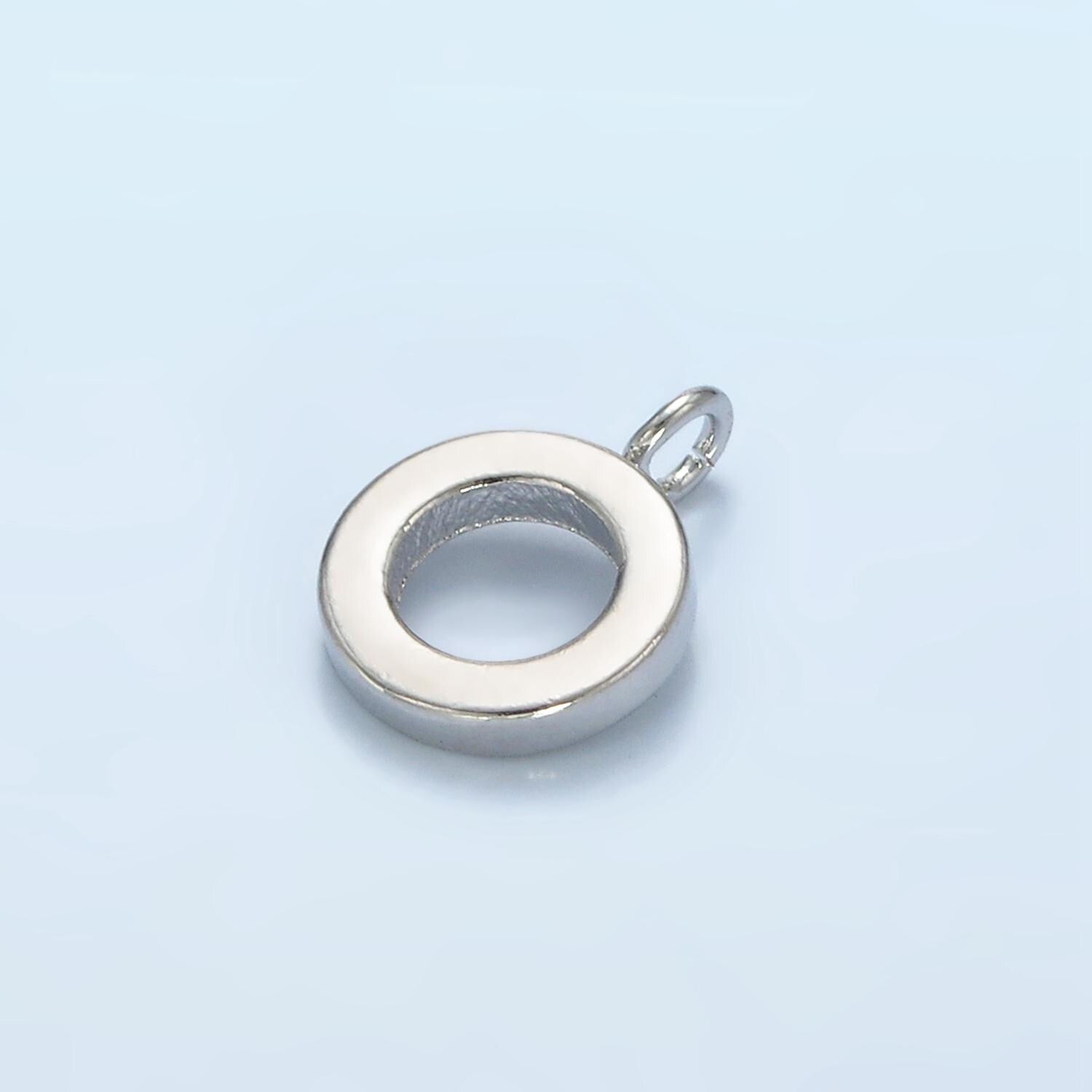 Gold Silver Bail Charm Holder Spacer with Loop Round Bead Spacer with Open Link for Cord Slider Bails Spacer Ring Z856
