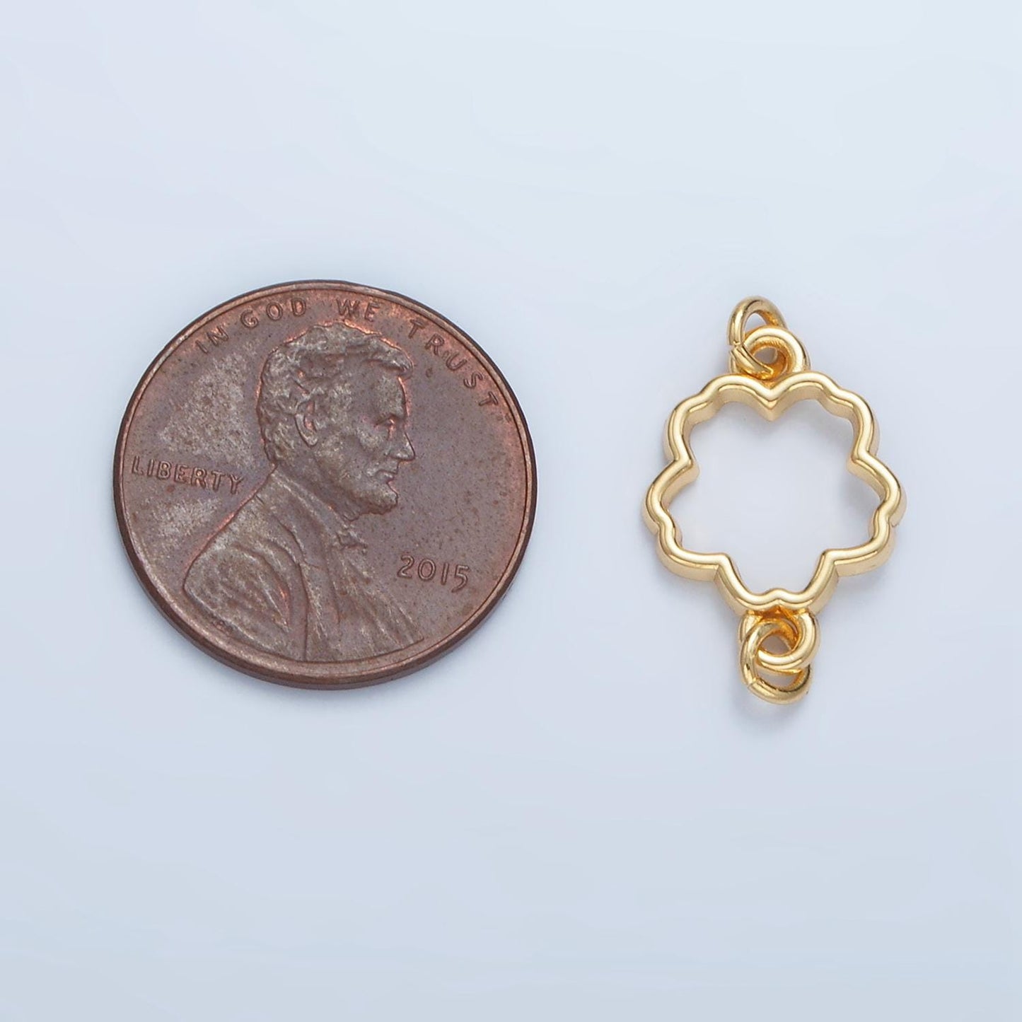 Mini Gold Flower Charm Connector for Bracelet Necklace Open Flower Jewelry Finding Handmade Necklace Earring Bracelet Link Connector F118