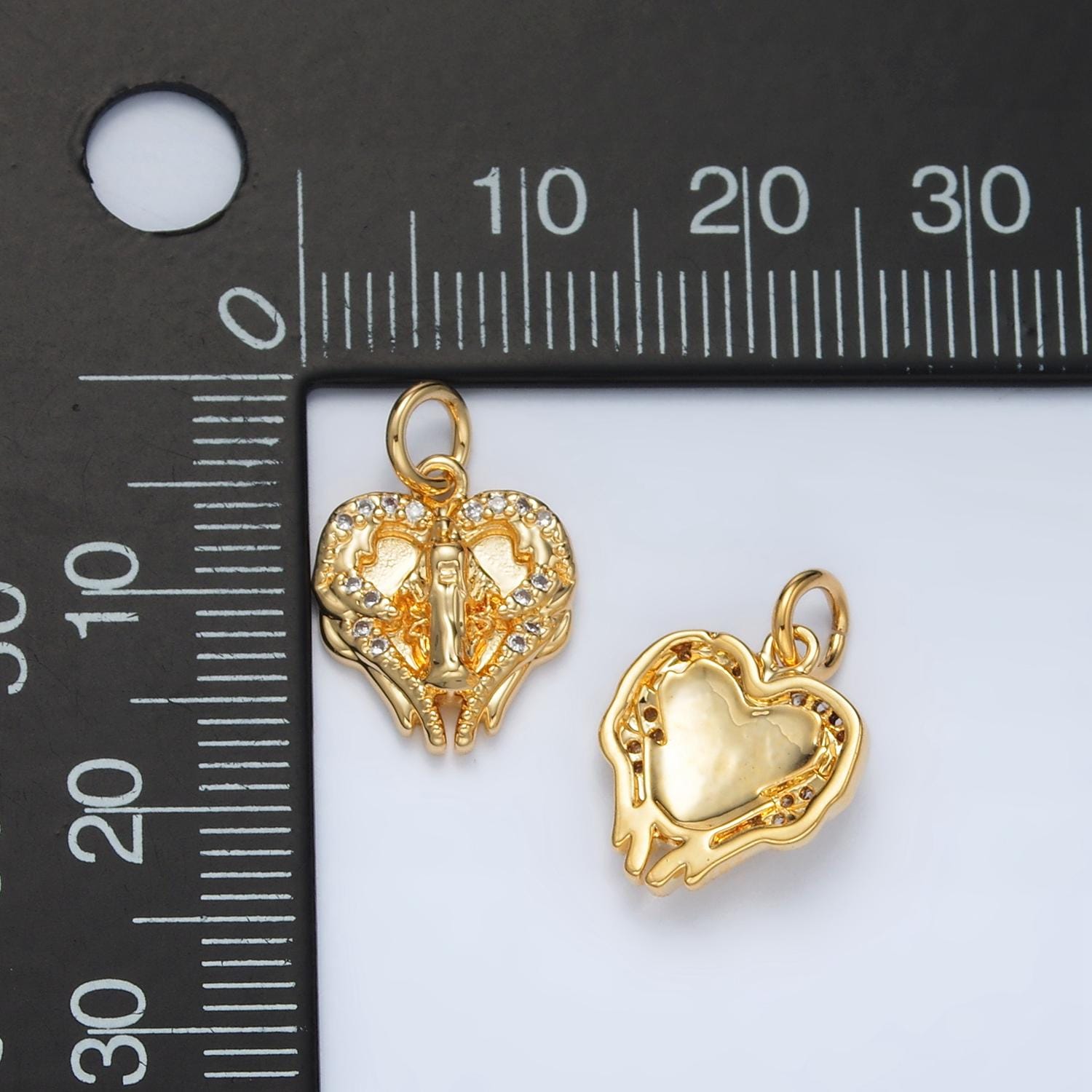 Mini 24K Gold Filled Virgin Mary Charm Miraculous Lady Pendant Religious Heart Charm For DIY Jewelry Making M854
