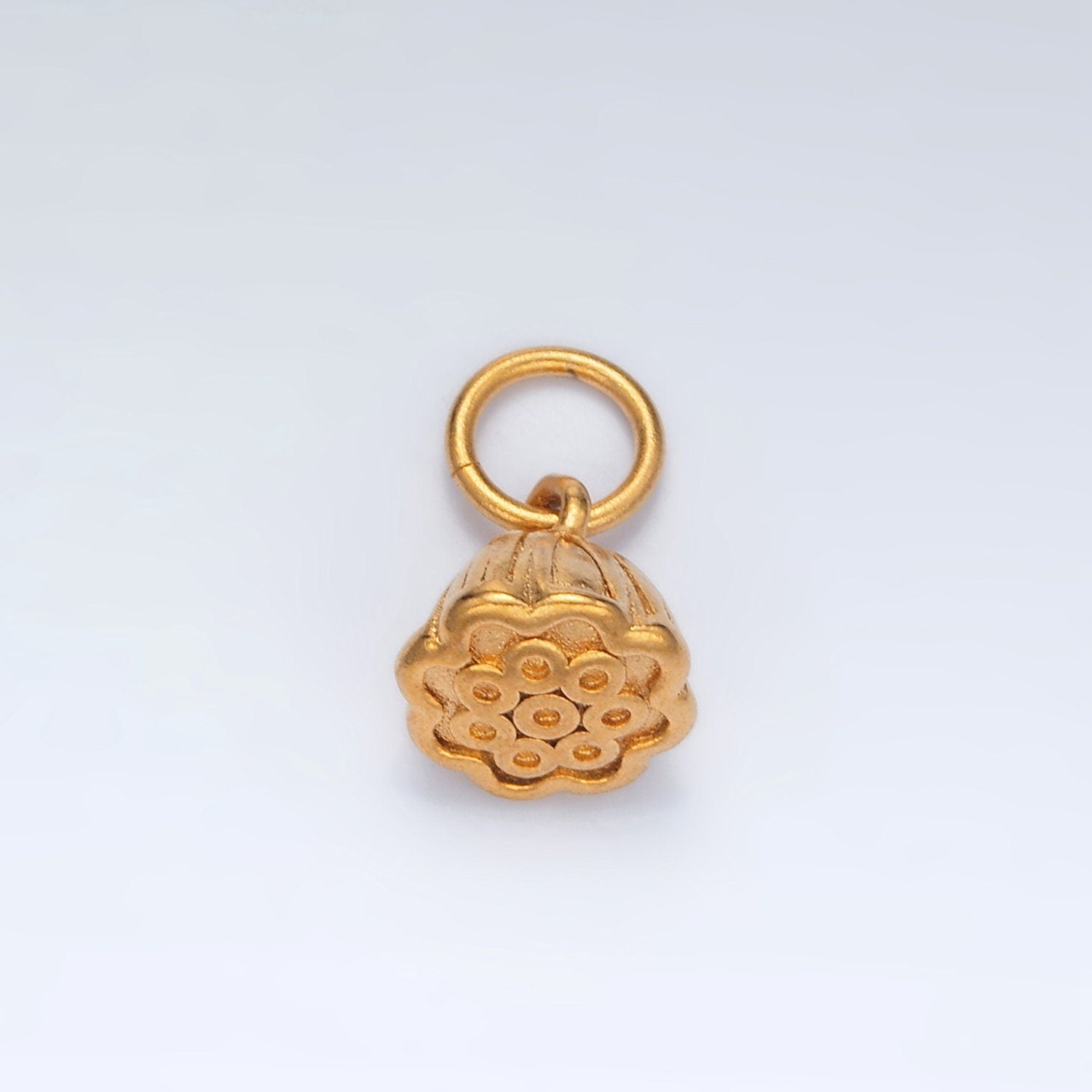 24K Gold Filled Vintage Design Bee Hive Charm AG868
