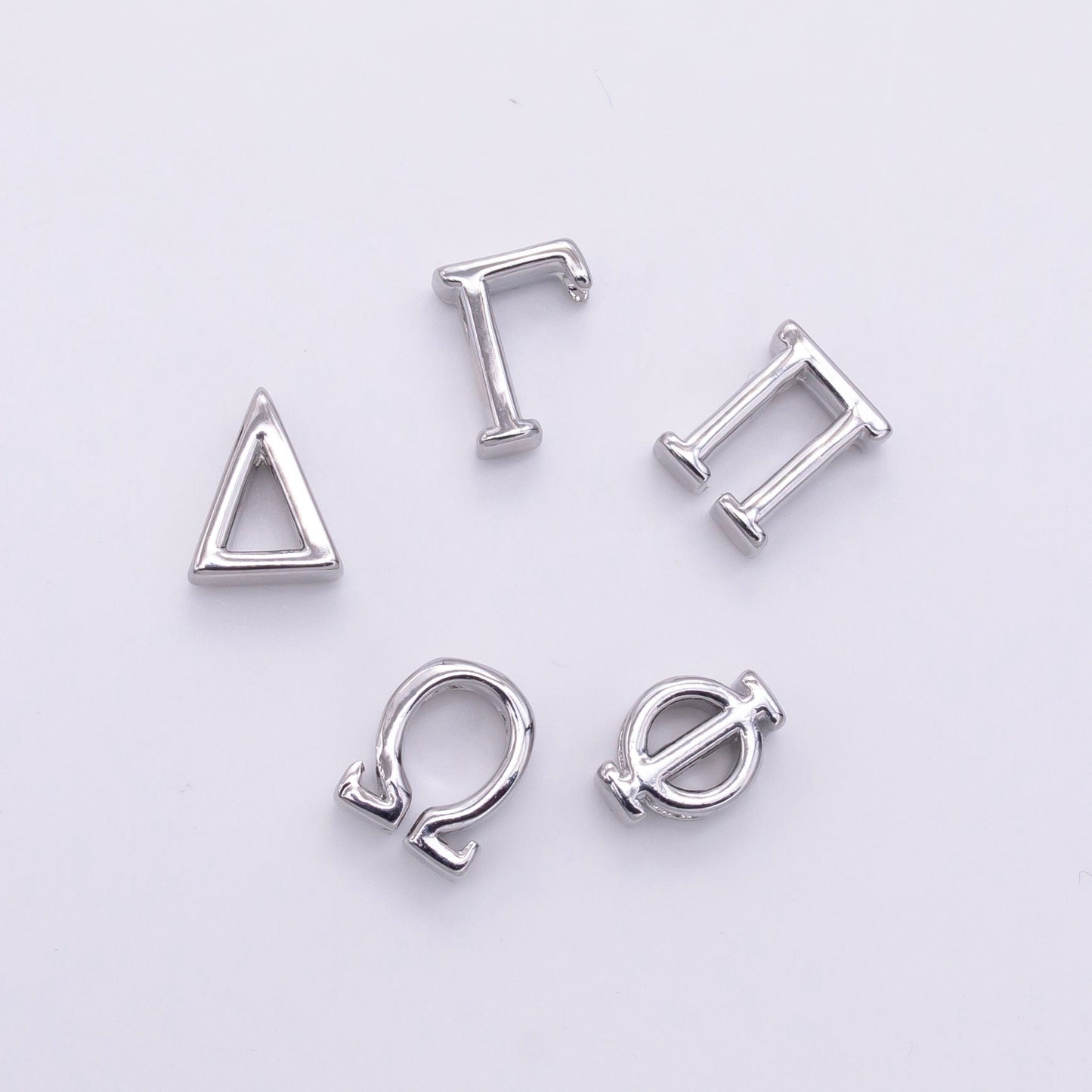 Dainty Gold Fill Greek Letters Charm Sorority Fraternity Greek Letters Beads Gamma Omega Pi Delta Phi Greek Alphabet Initial Charm AF235-246