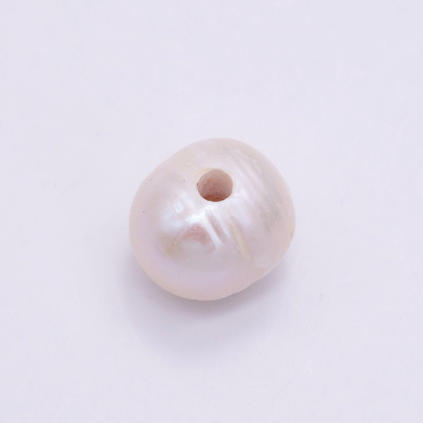 1x Potato Nugget Pearl A Quality Round Freshwater Pearl with 2.5mm Hole for Earring Bracelet Necklace Component Jewelry Making P1759