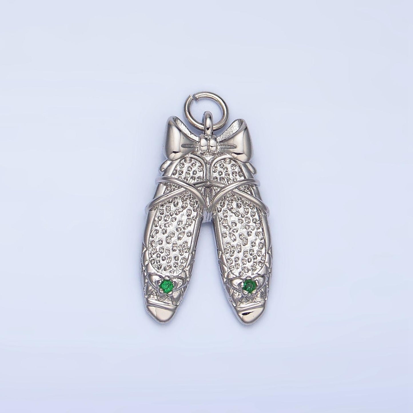 Dainty Ballerina Shoes Dangle Charm Minimalist Jewelry Making Gift for Ballet Girls Pendant E-339