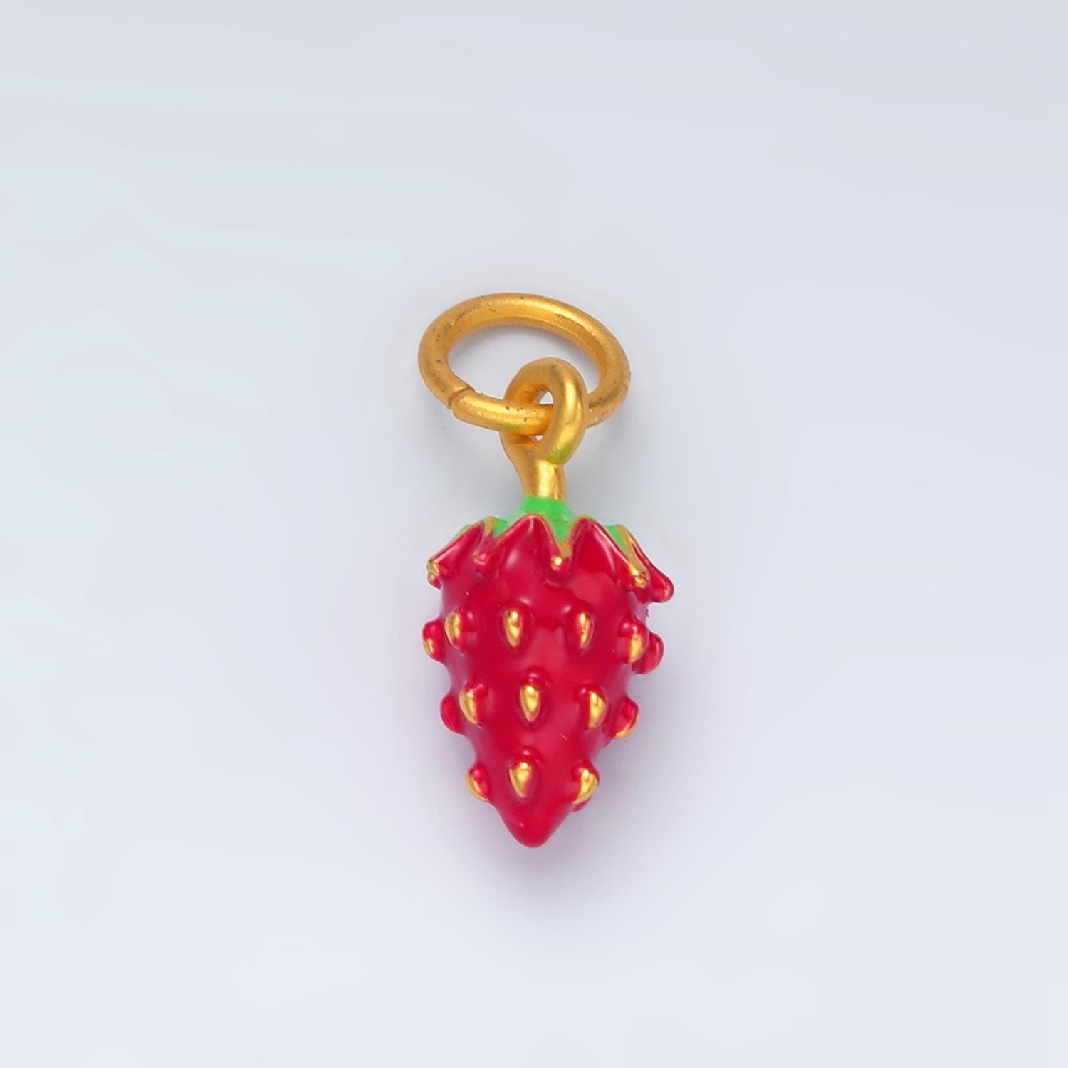 24K Gold Filled Mini Bumpy Textured Dragon Fruit Charm | M-142