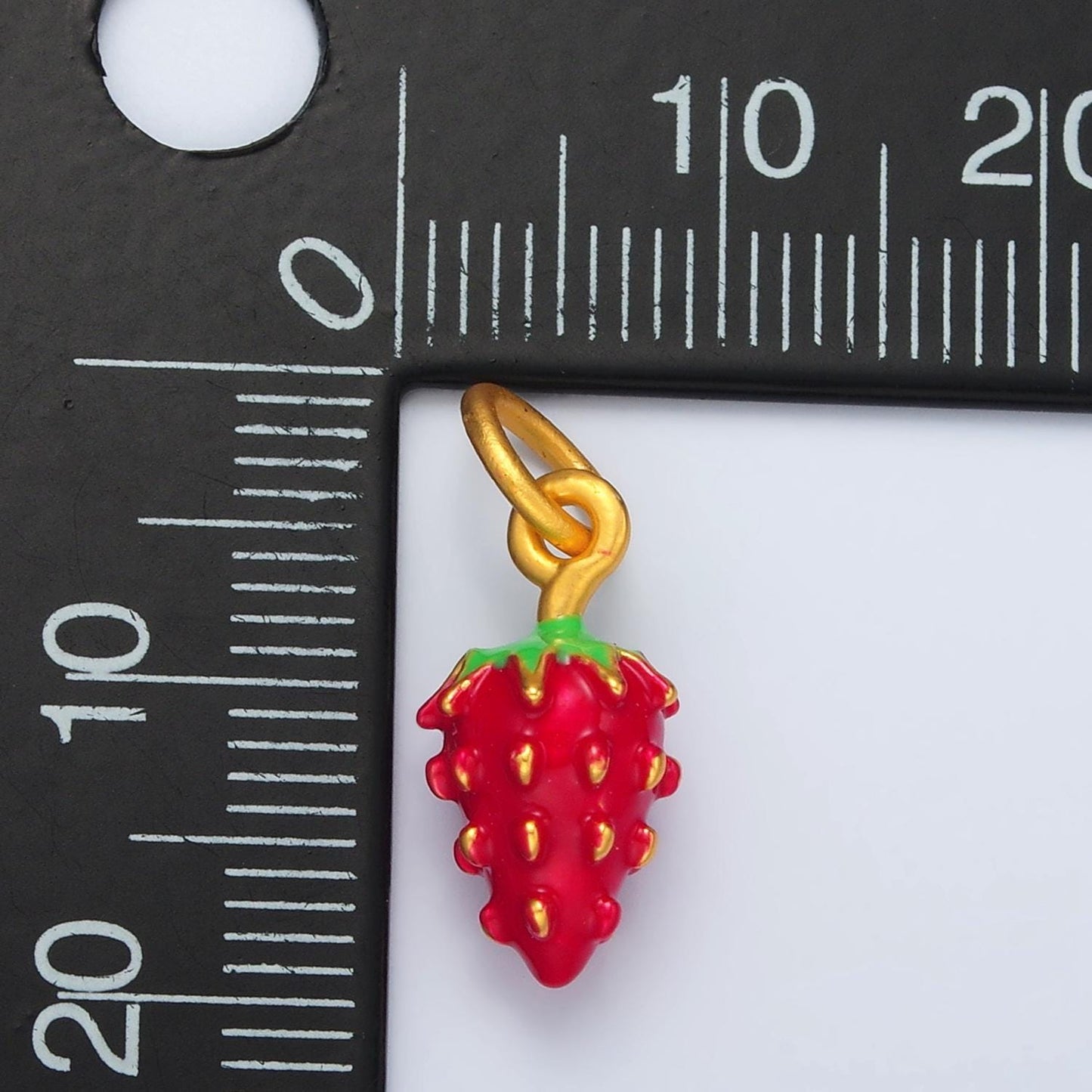 24K Gold Filled Mini Bumpy Textured Dragon Fruit Charm | M-142