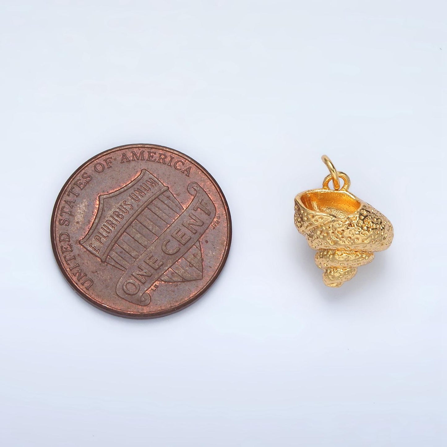 Mini Beach Shell Pendant in 24K Gold Filled Sea Shell Charm in Gold | AC150