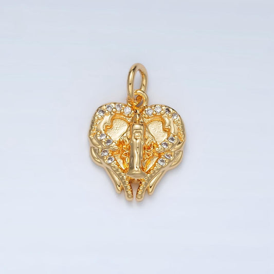 Mini 24K Gold Filled Virgin Mary Charm Miraculous Lady Pendant Religious Heart Charm For DIY Jewelry Making M854