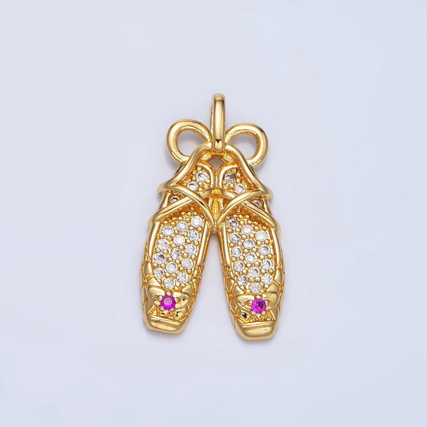 Dainty Ballerina Shoes Dangle Charm Minimalist Jewelry Making Gift for Ballet Girls Pendant AA119