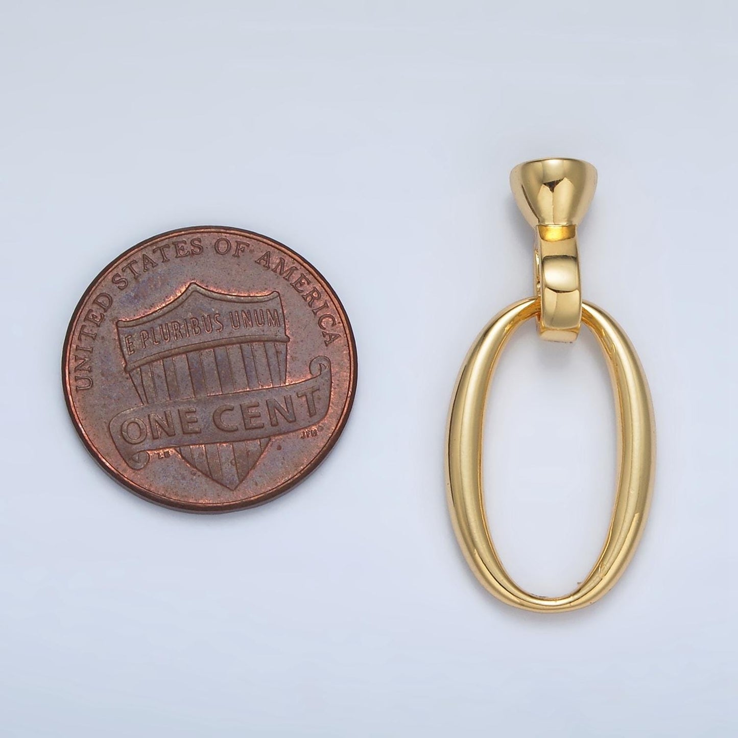 24K Gold Filled Oval Snap Latch For Jewelry Closure Finding | Z-862