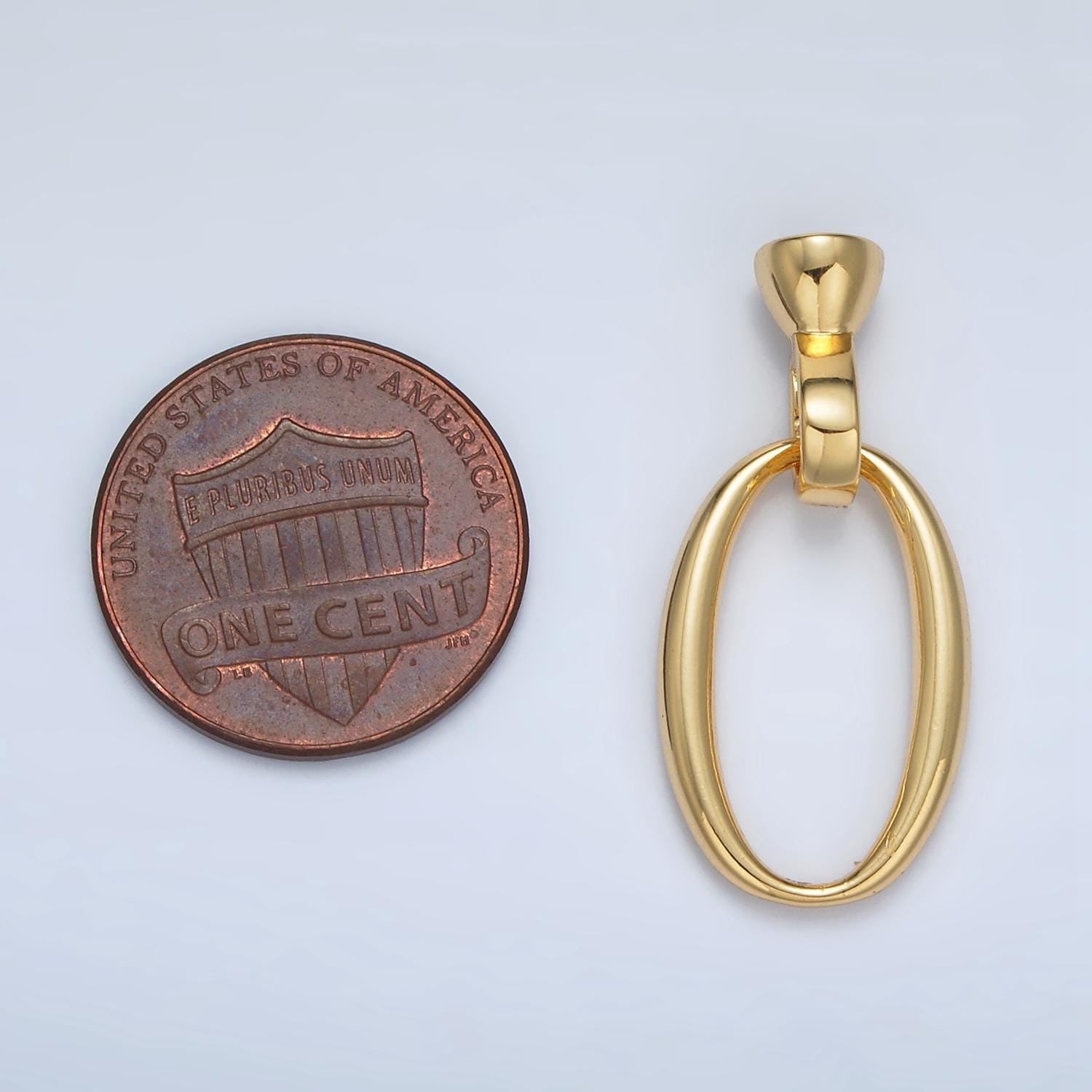 24K Gold Filled Oval Snap Latch For Jewelry Closure Finding | Z-862