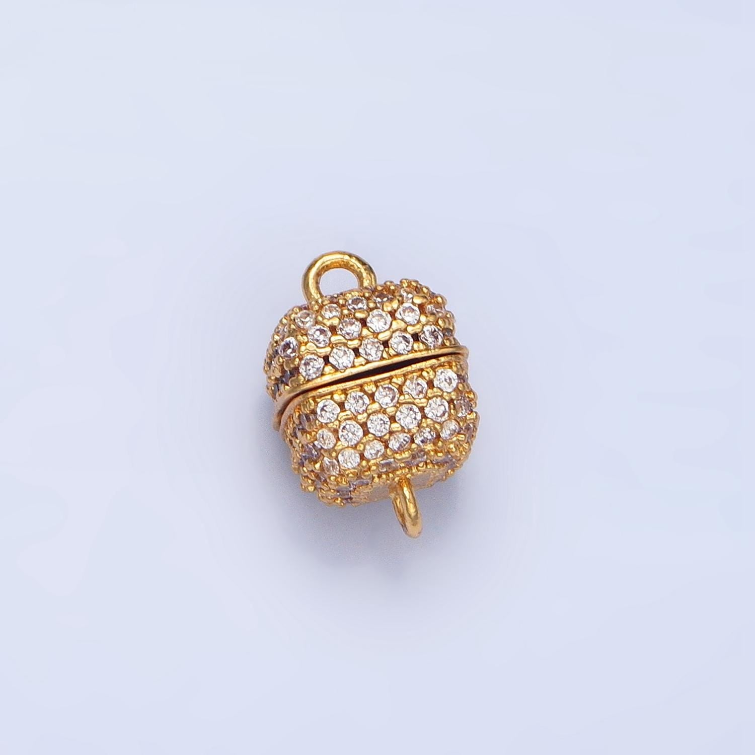 Gold Cube Magnetic Jewelry Clasp Gold Micro Pave Clasp Dainty Square Style Clasp for Jewelry Making Findings Z895