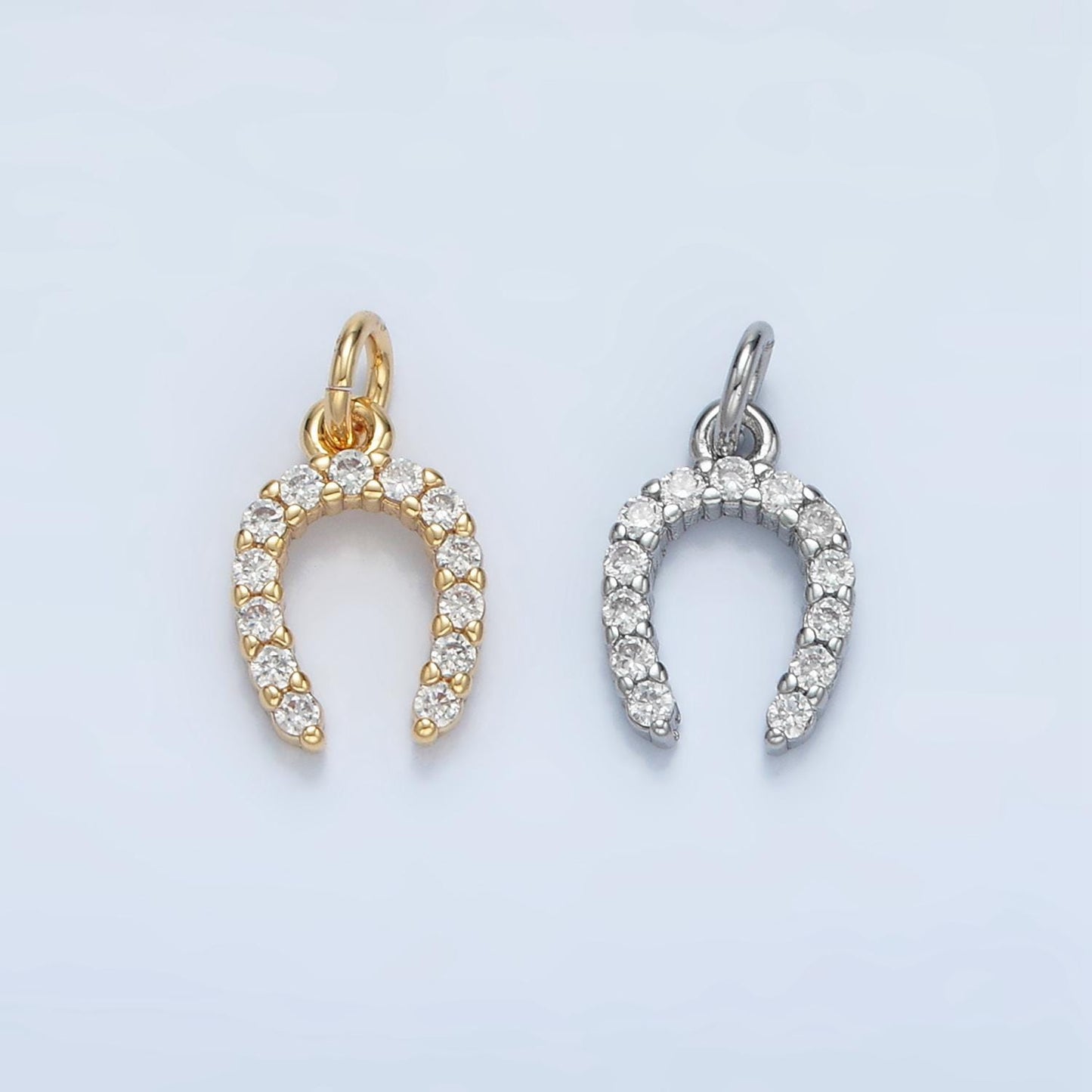Mini Horseshoe Charm 14K Gold Filled Cubic Lucky Charm Pendant, Horse Shoe for Necklace Bracelet Earrings Jewelry Making Supply X591