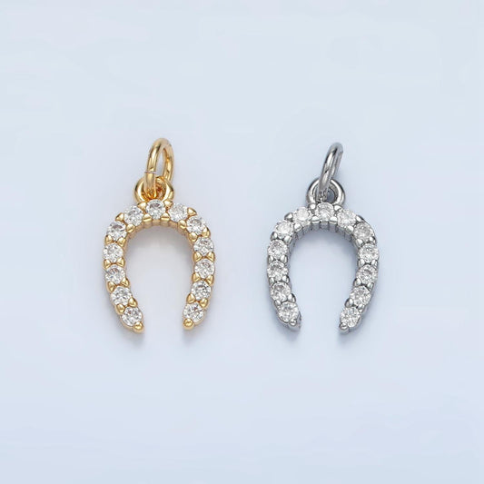 Mini Horseshoe Charm 14K Gold Filled Cubic Lucky Charm Pendant, Horse Shoe for Necklace Bracelet Earrings Jewelry Making Supply X591