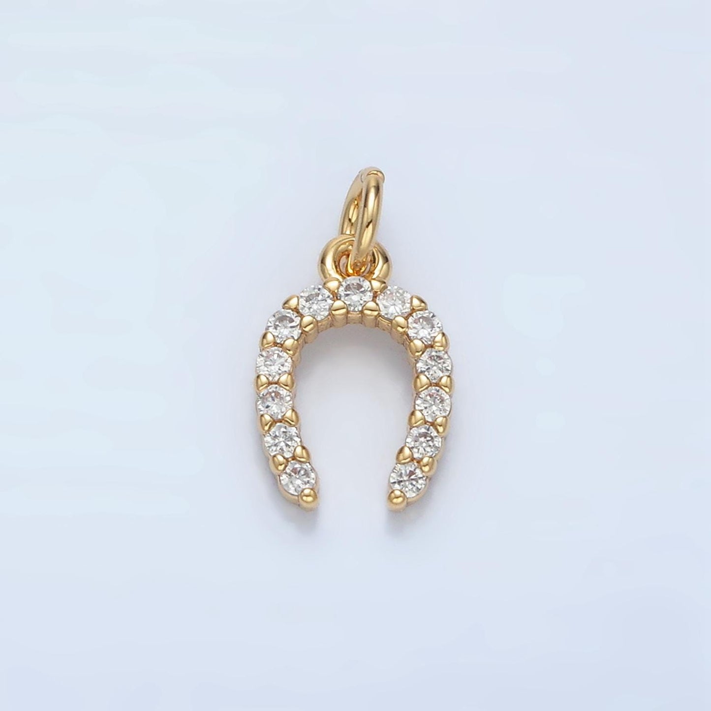 Mini Horseshoe Charm 14K Gold Filled Cubic Lucky Charm Pendant, Horse Shoe for Necklace Bracelet Earrings Jewelry Making Supply X591