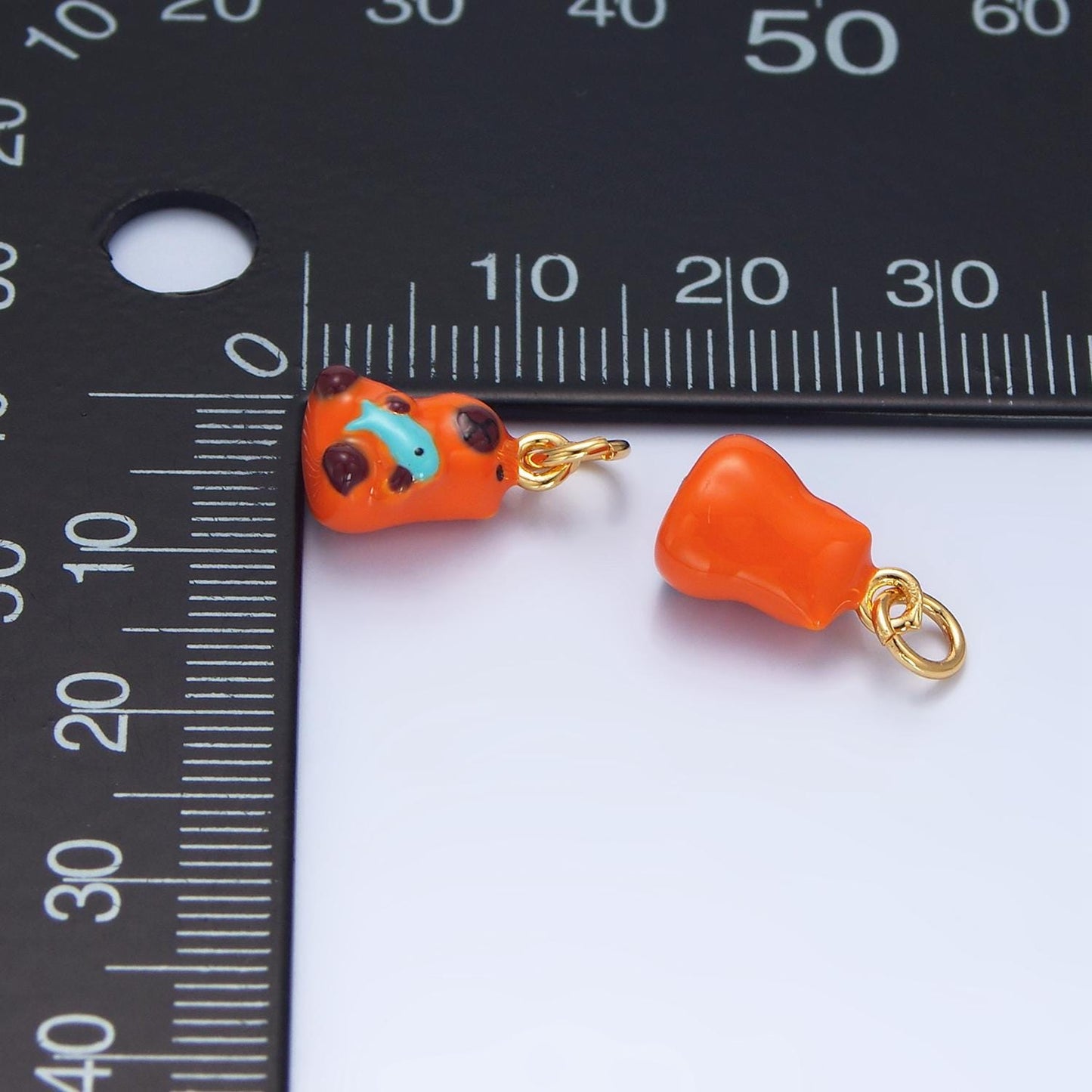 Cute Capybara Charms Glass Animal Pendant DIY Jewelry Making Supply for Bracelet Necklace Earring Key Chain Tumbler Charm X577