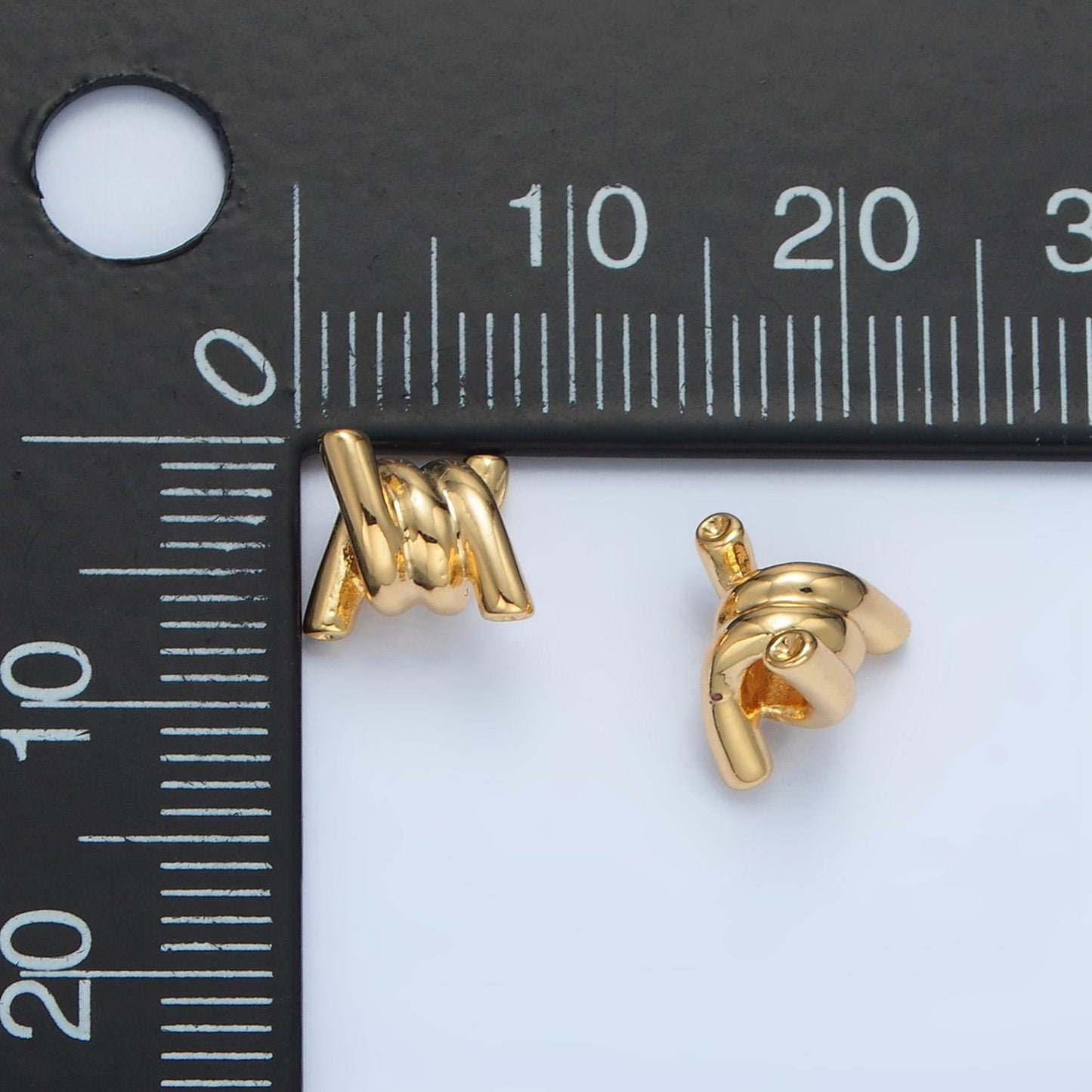 Geometric Twist Knot 24K Gold Filled Bead | B-906