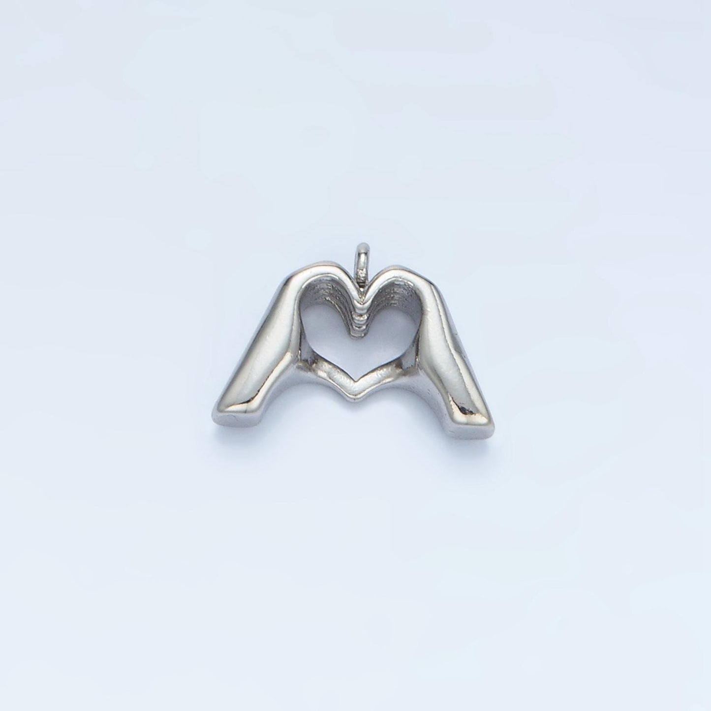 24K Gold Filled Heart Charm Hand Gesture Charm for Necklace Bracelet Charm Bar Supplies E372