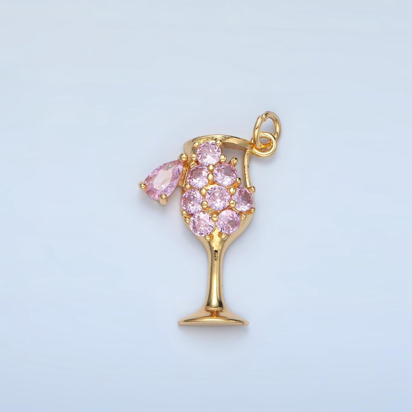 Alcoholic Mimosa Clear, Red, Pink, Purple CZ Drink Charm | E681-E362