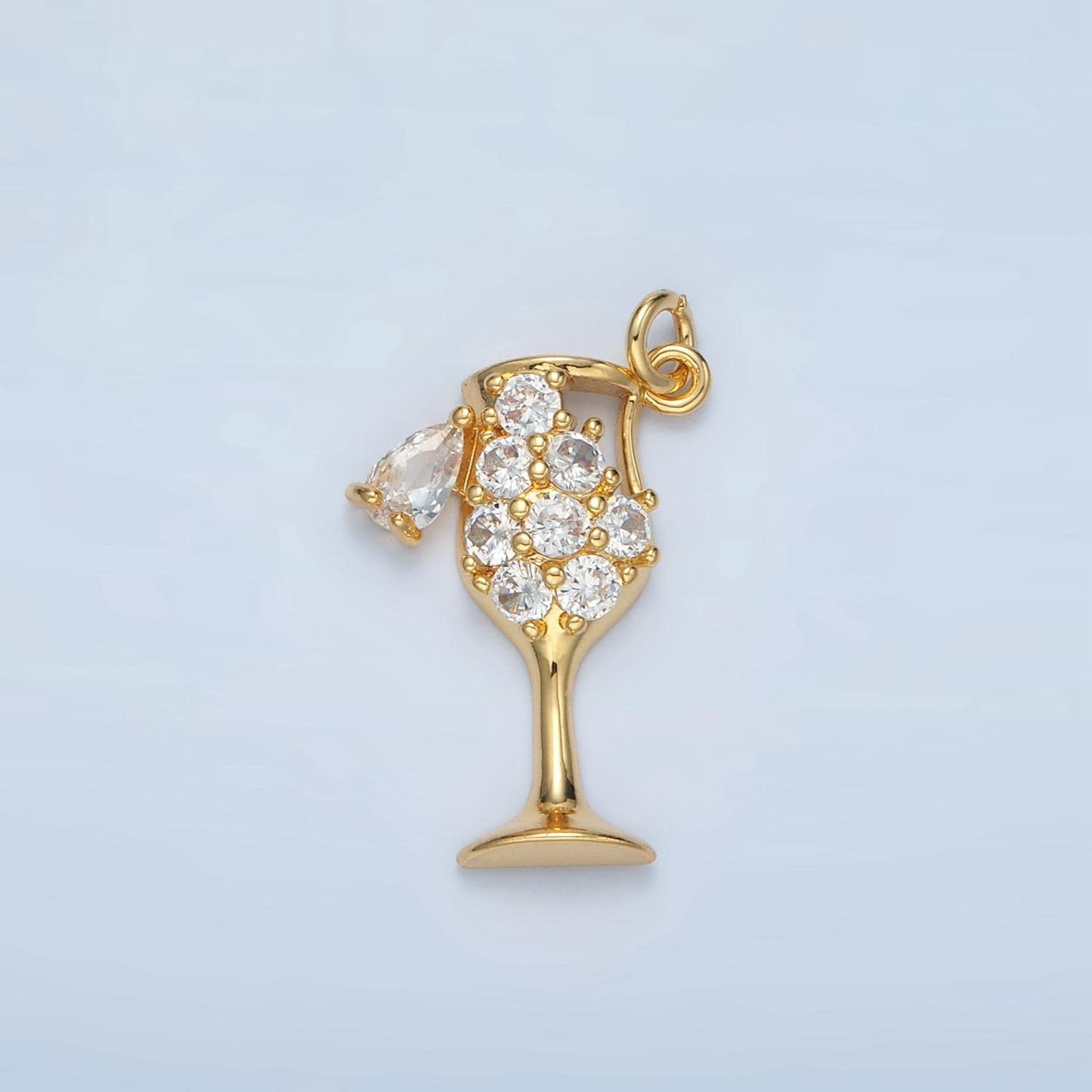 Alcoholic Mimosa Clear, Red, Pink, Purple CZ Drink Charm | E681-E362