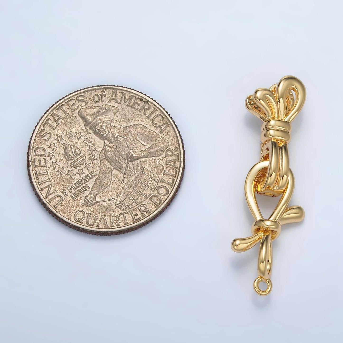 24K Gold Filled End clasp Enhancer for Bracelet Component Z861