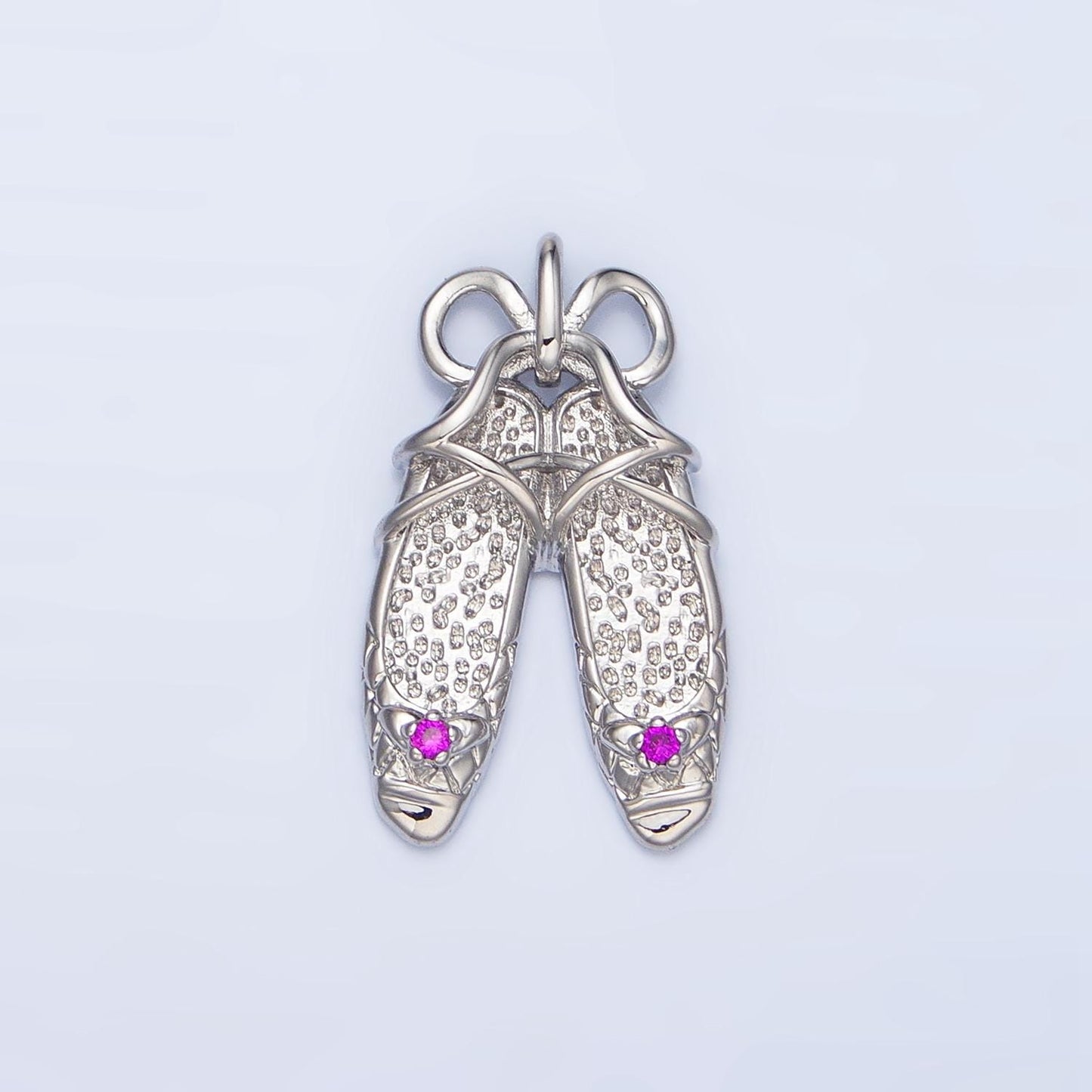 Dainty Ballerina Shoes Dangle Charm Minimalist Jewelry Making Gift for Ballet Girls Pendant AA117